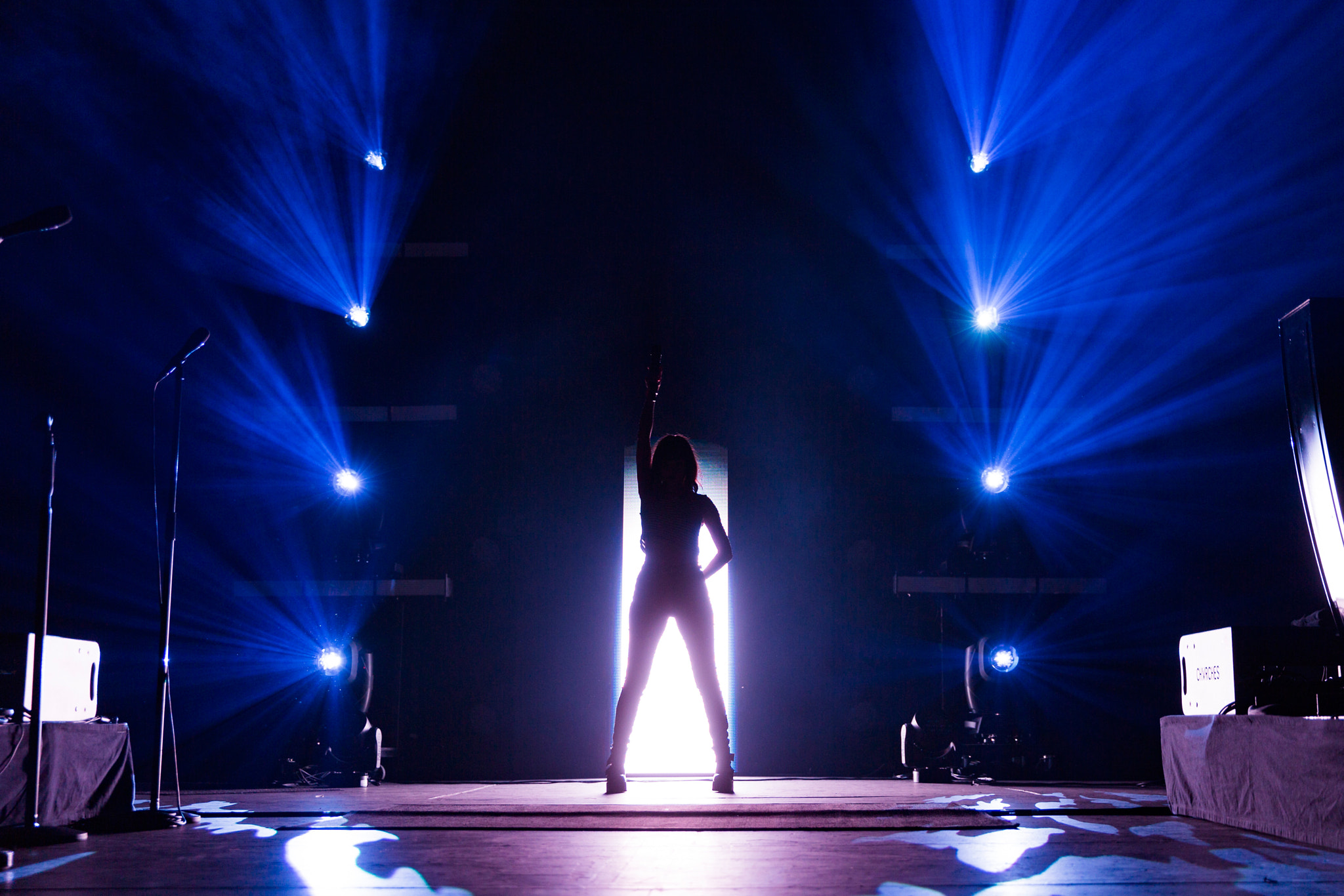 People 2048x1366 concerts silhouette Lauren Mayberry Chvrches stages stage shots stage light singer musician