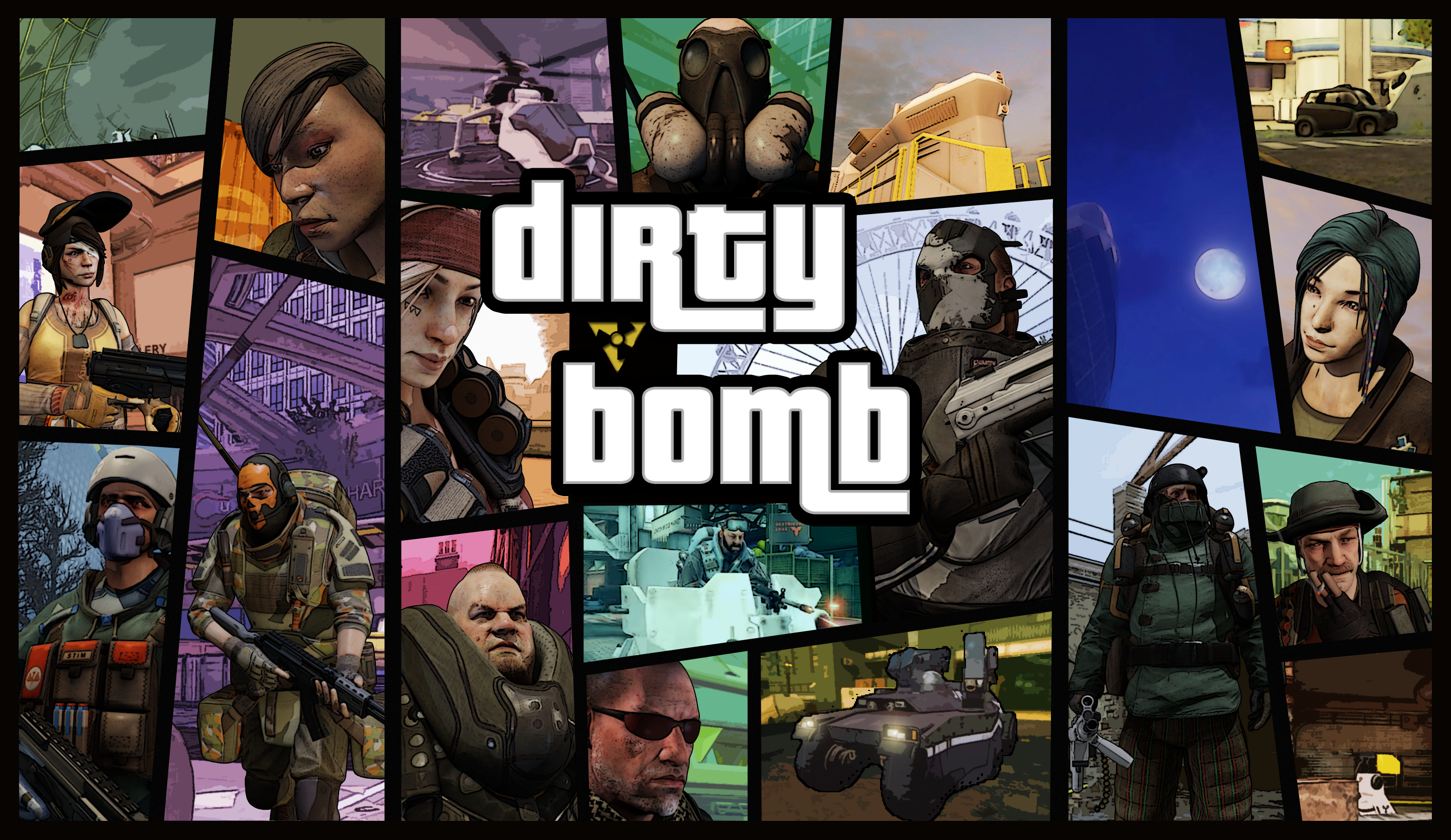 General 2880x1668 Dirty Bomb Grand Theft Auto collage artwork Pricedown video games