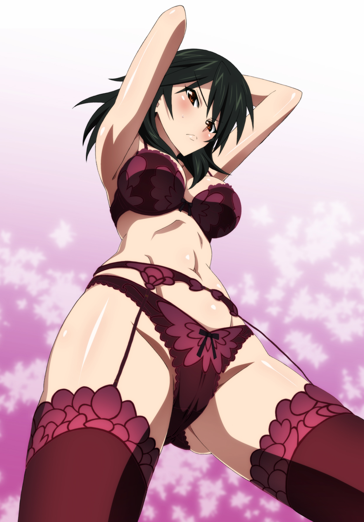 Anime 1245x1785 Orimura Chifuyu Infinite Stratos anime girls panties thigh-highs cameltoe