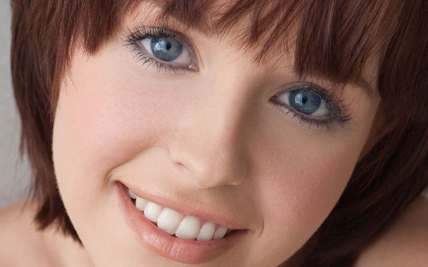People 1680x1050 women pornstar redhead Hayden Winters face closeup smiling looking at viewer blue eyes American women Femjoy
