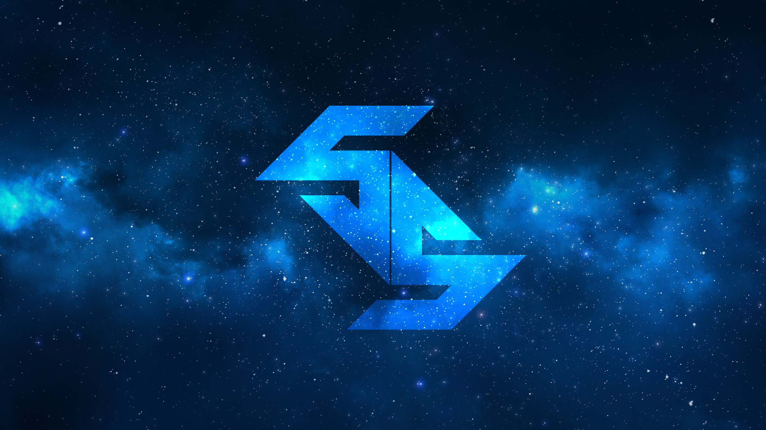 General 2560x1440 spes salutis Counter-Strike: Global Offensive galaxy blue PC gaming logo space