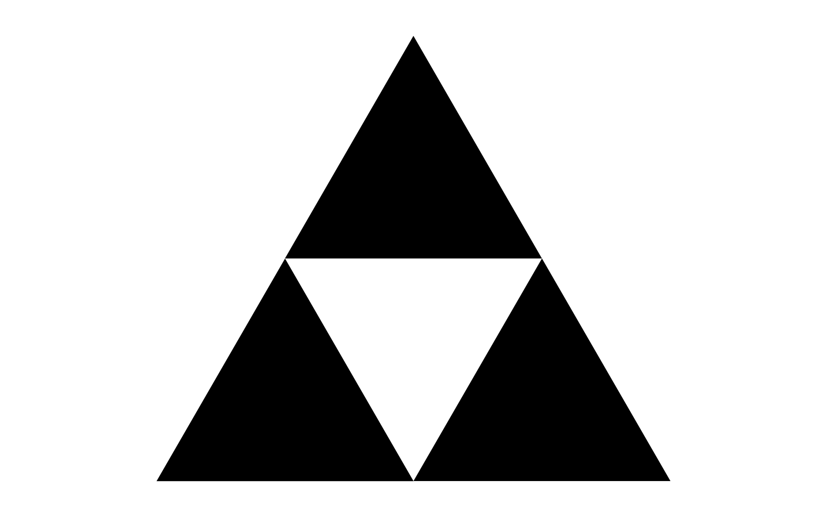 General 1680x1050 The Legend of Zelda simple background video games minimalism Triforce white background monochrome triangle geometric figures black
