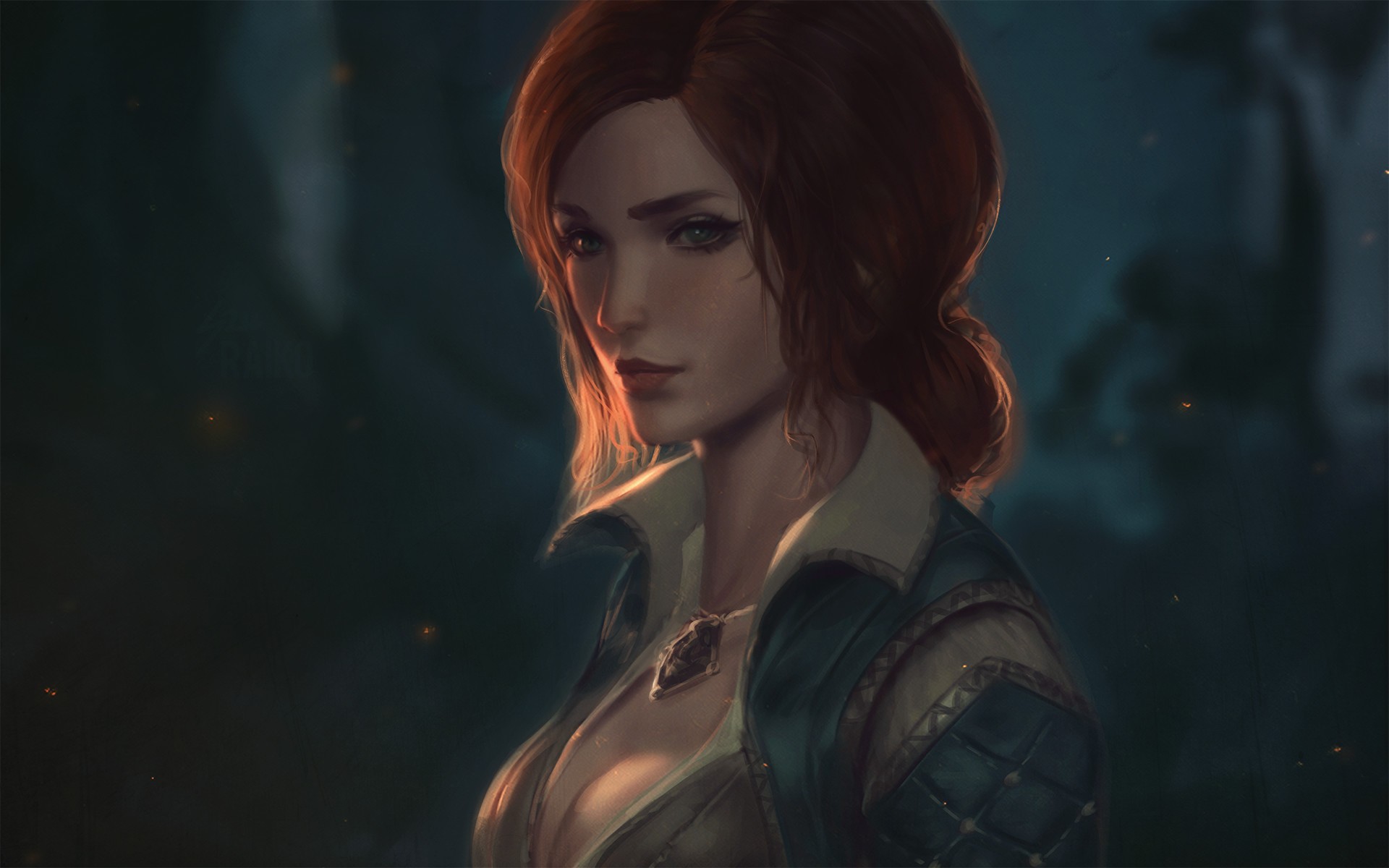 General 1920x1200 The Witcher witch redhead Triss Merigold The Witcher 3: Wild Hunt video games video game characters