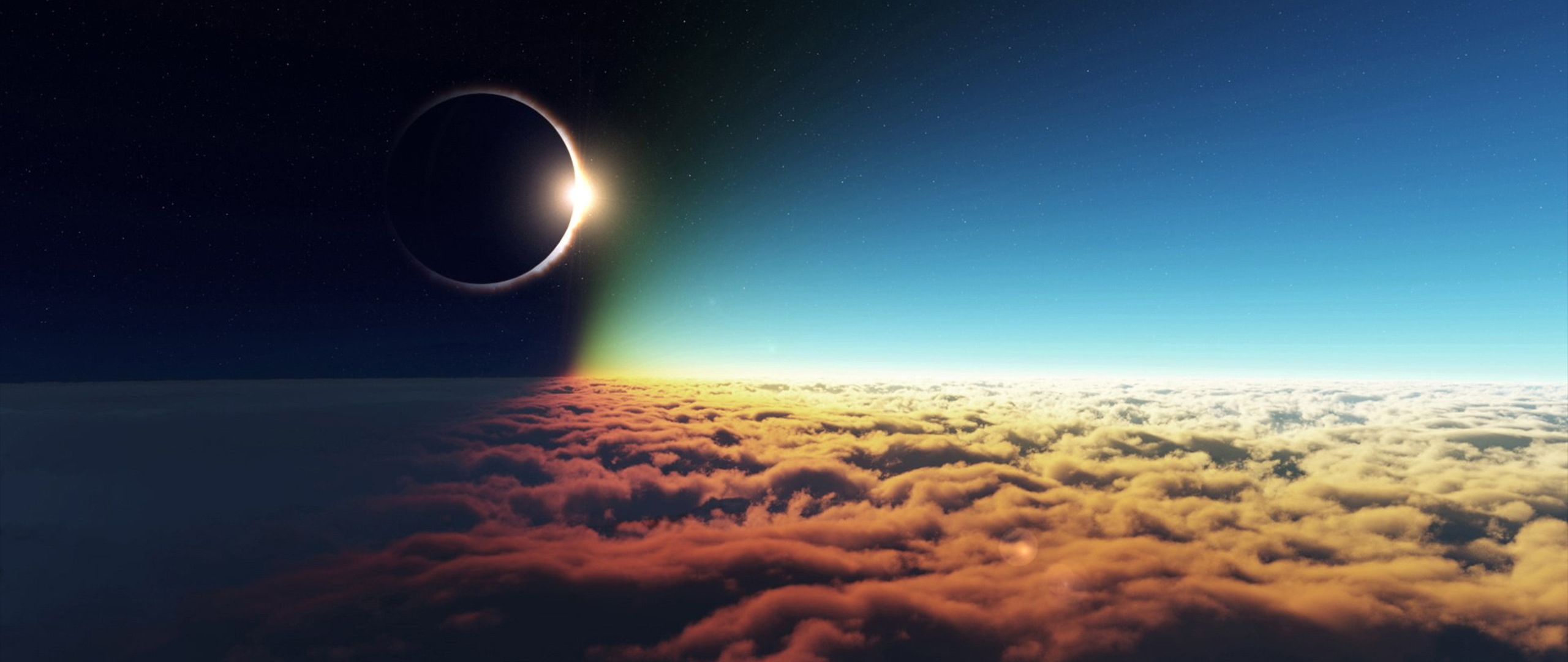 General 2560x1080 ultrawide photography sky solar eclipse eclipse  clouds sunlight