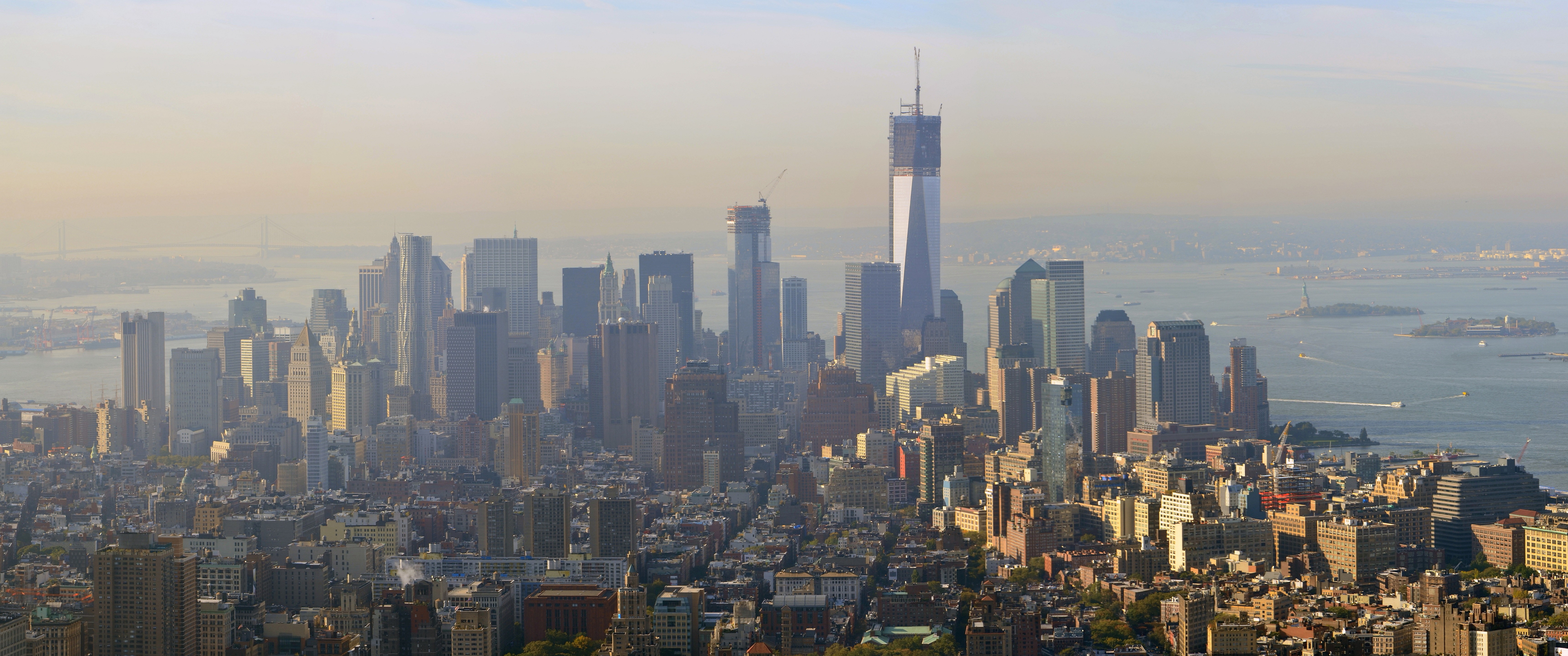 General 6880x2880 New York City Manhattan city skyscraper skyline One World Trade Center USA cityscape
