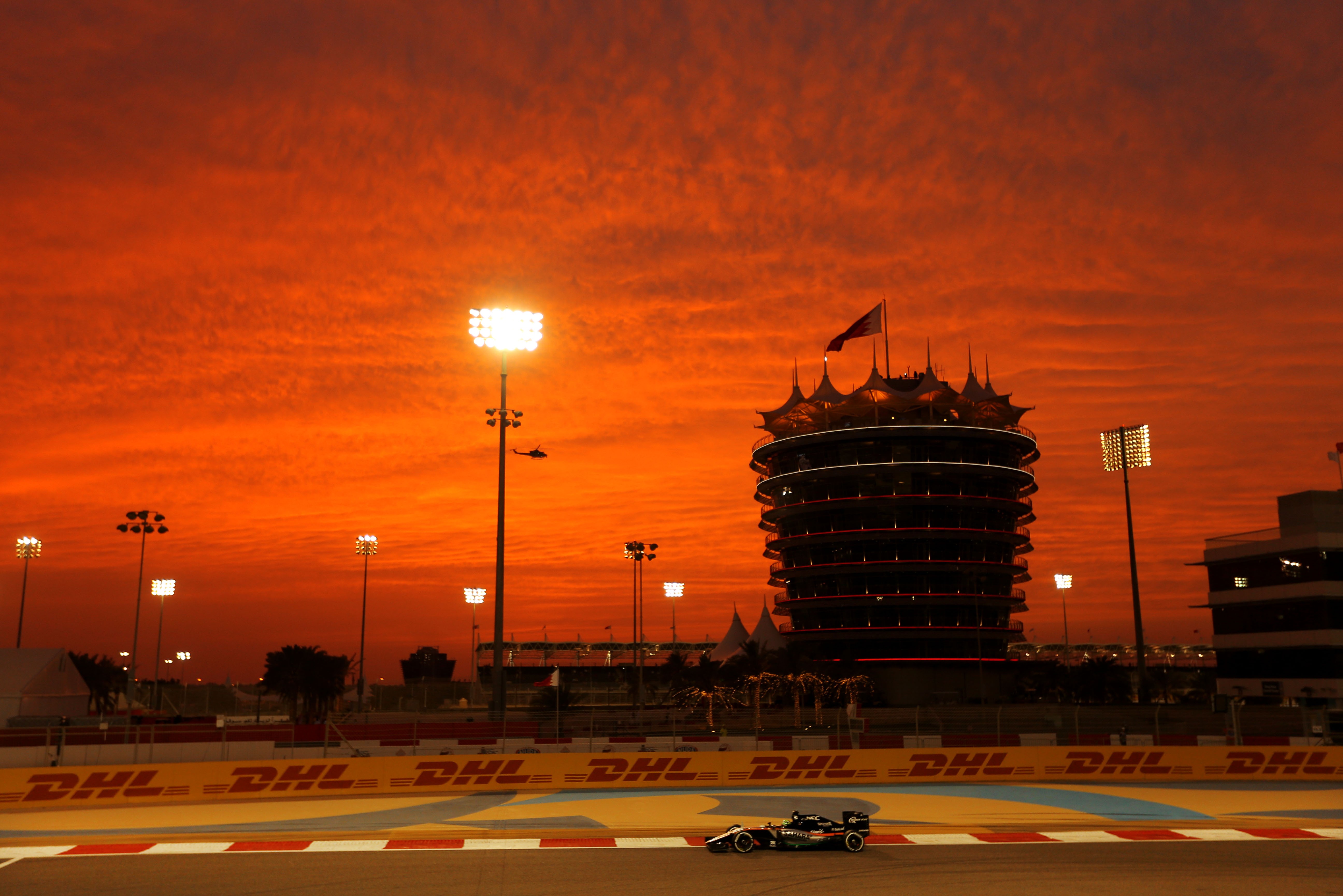 General 5185x3461 Formula 1 Force India race tracks race cars dusk orange sky racing motorsport car vehicle sky