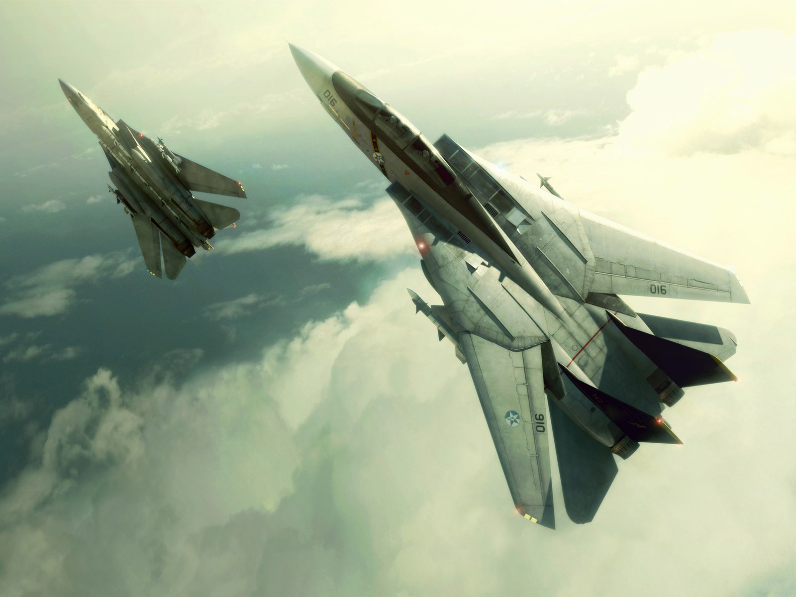 General 1600x1200 F-14 Tomcat clouds video games Ace Combat military aircraft aircraft vehicle military military vehicle