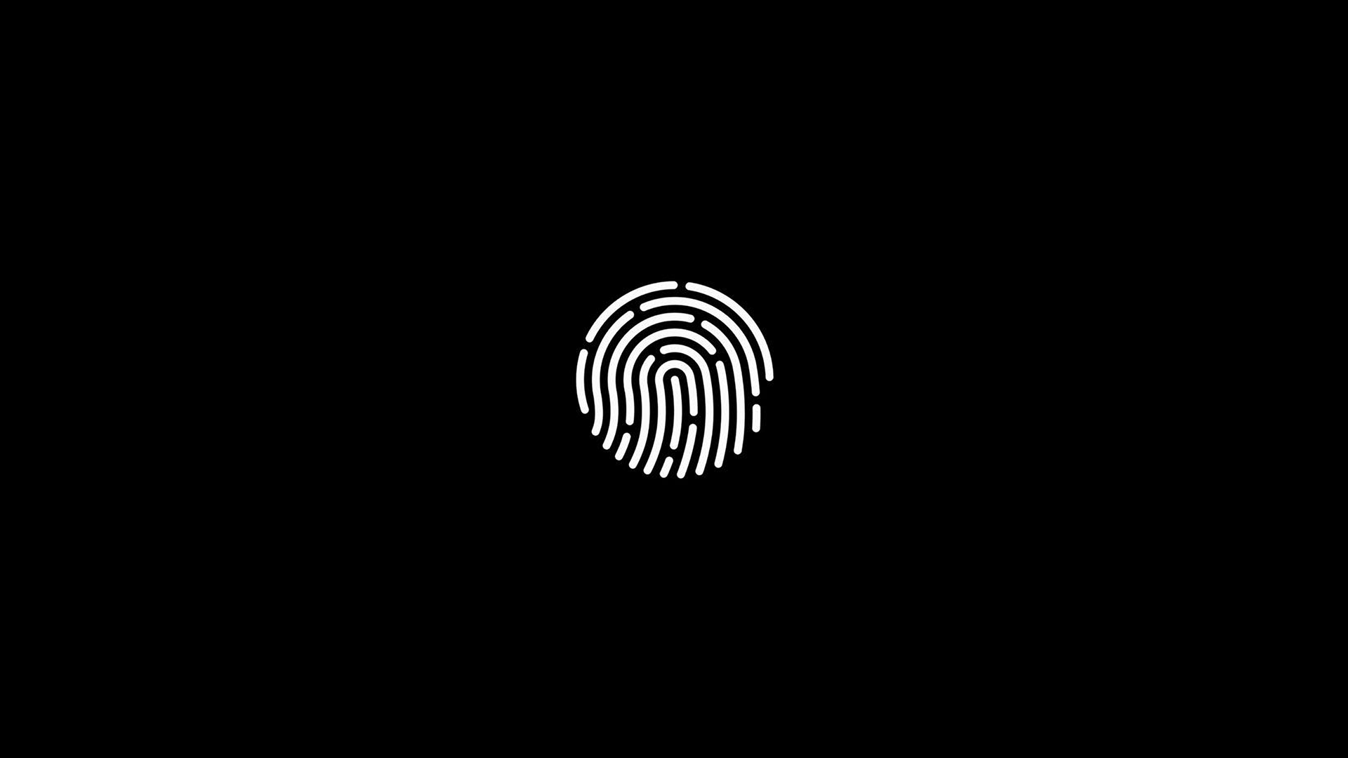 General 1920x1080 simple background minimalism fingerprint black background black