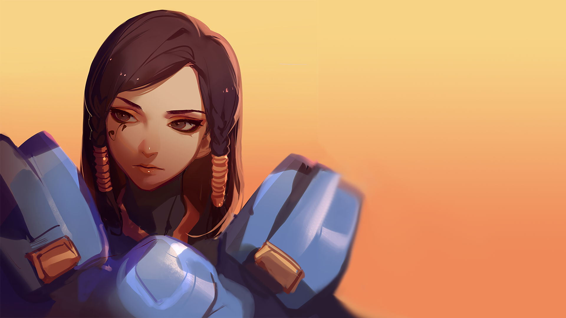 Anime 1920x1080 Overwatch video game characters Pharah (Overwatch)
