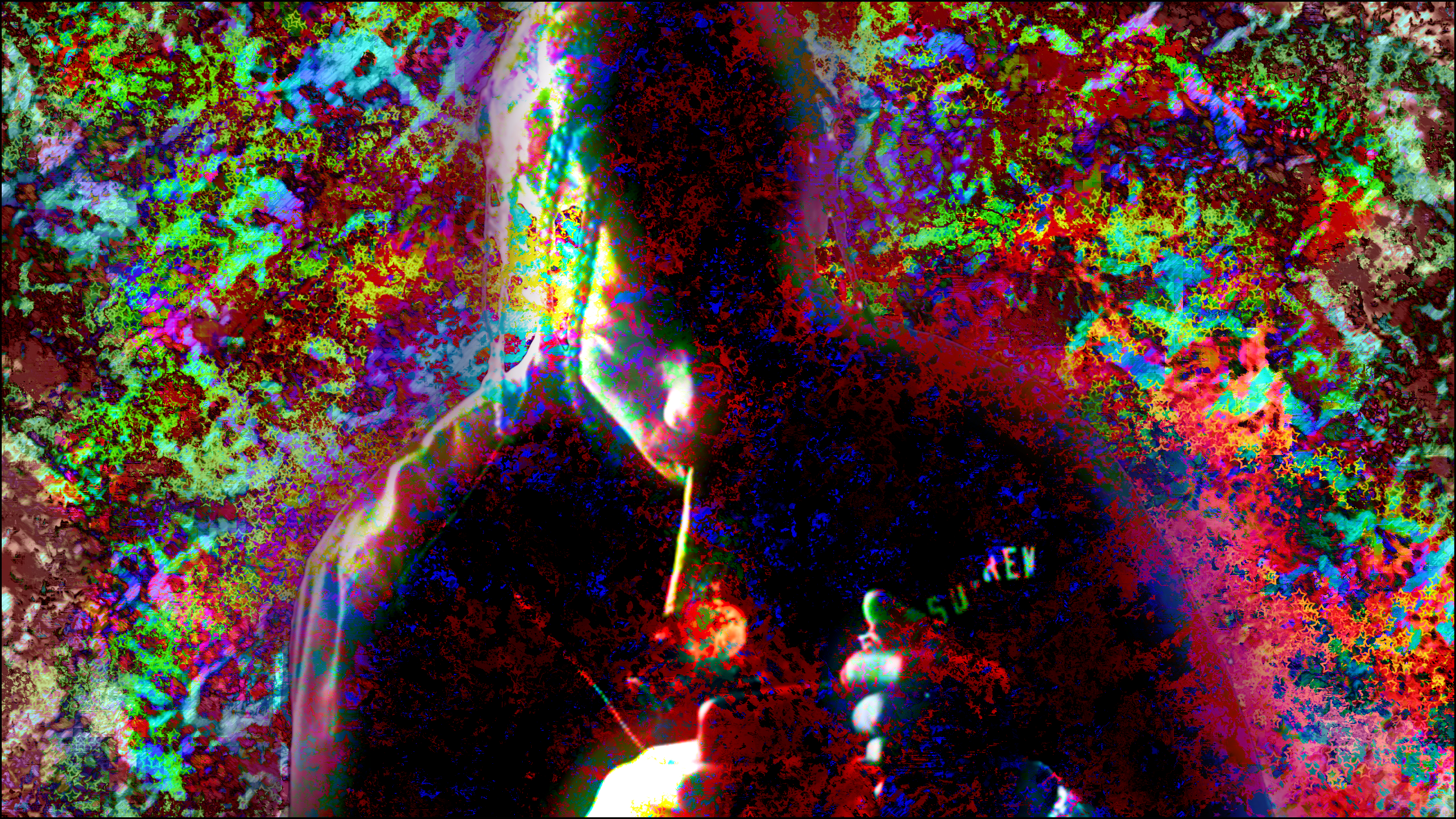 General 2560x1440 abstract rap  smoking cannabis bright trippy Rapper drugs digital art
