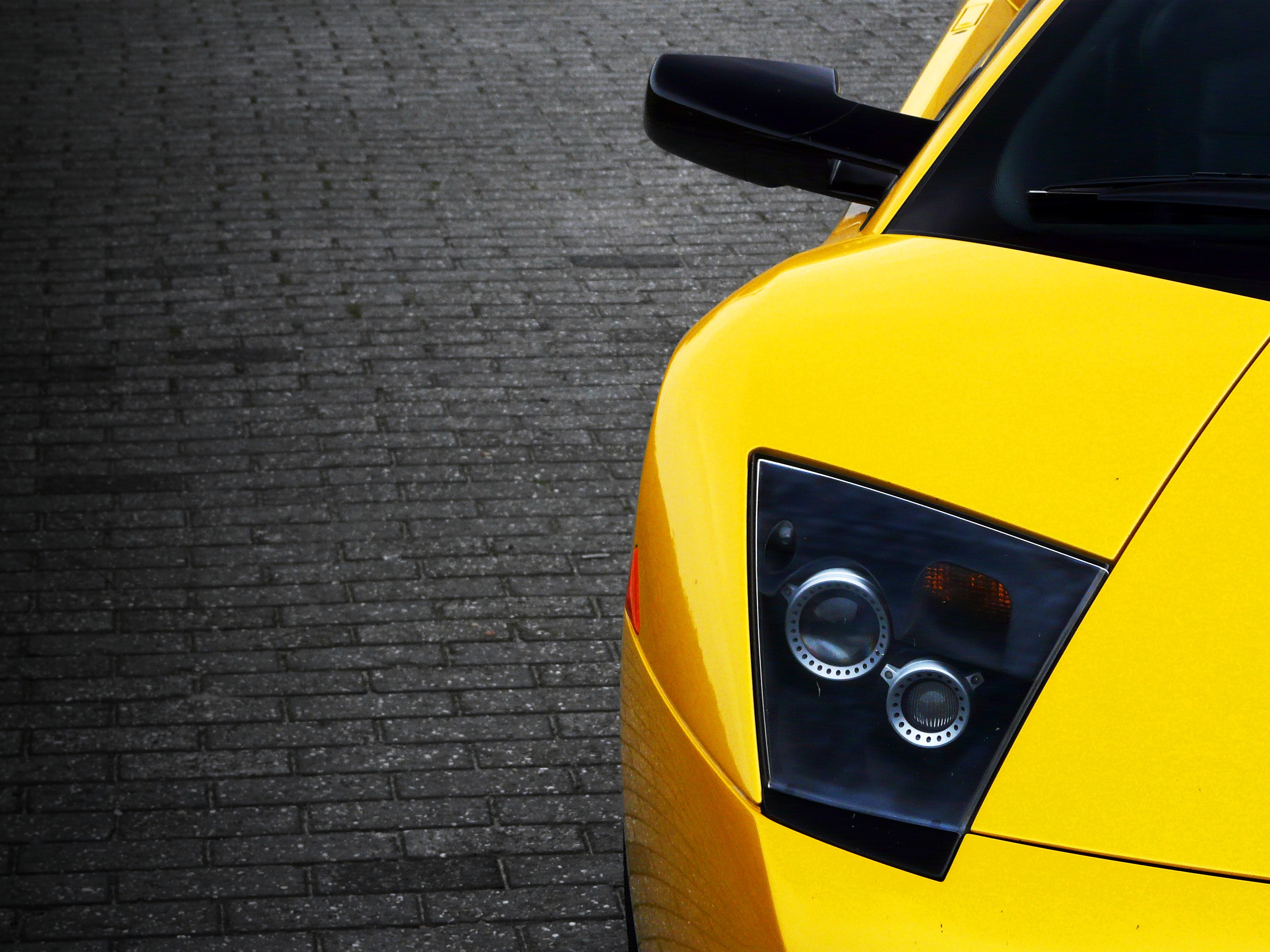 General 3264x2448 car yellow cars pavements yellow Lamborghini italian cars Volkswagen Group
