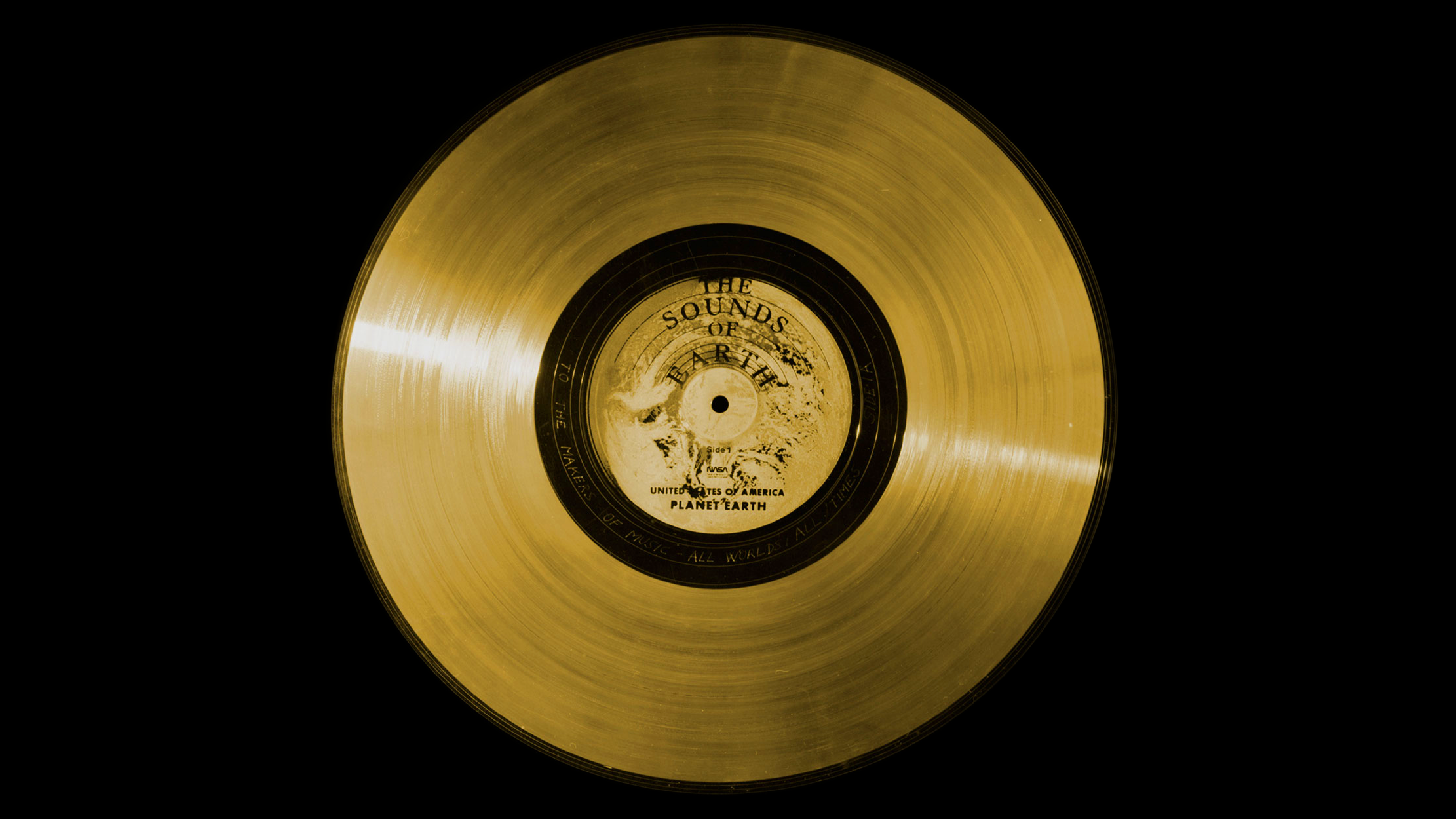 General 2222x1250 discs gold space Voyager Golden Record vinyl