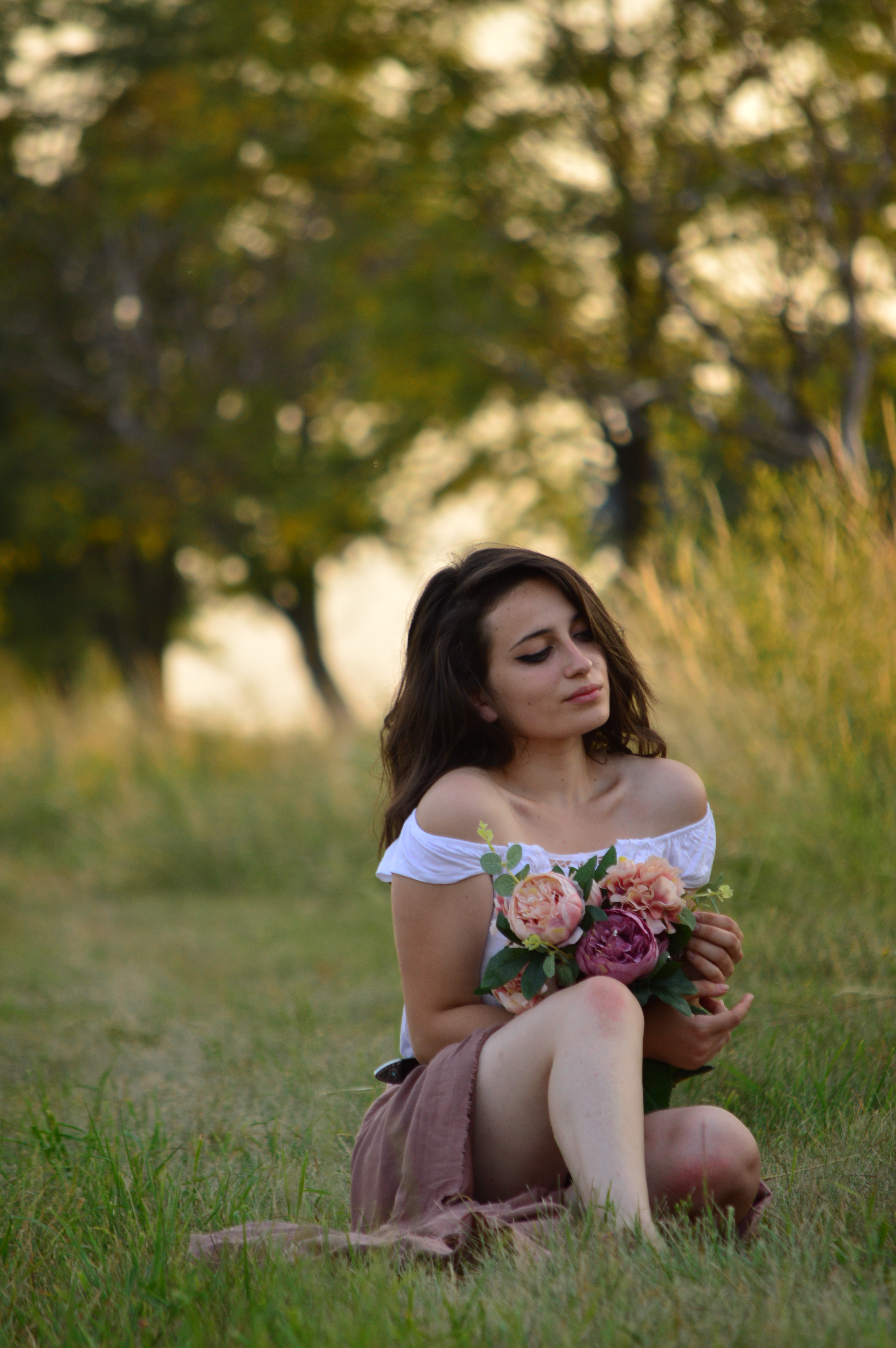 People 4000x6016 photography flowers sunset women