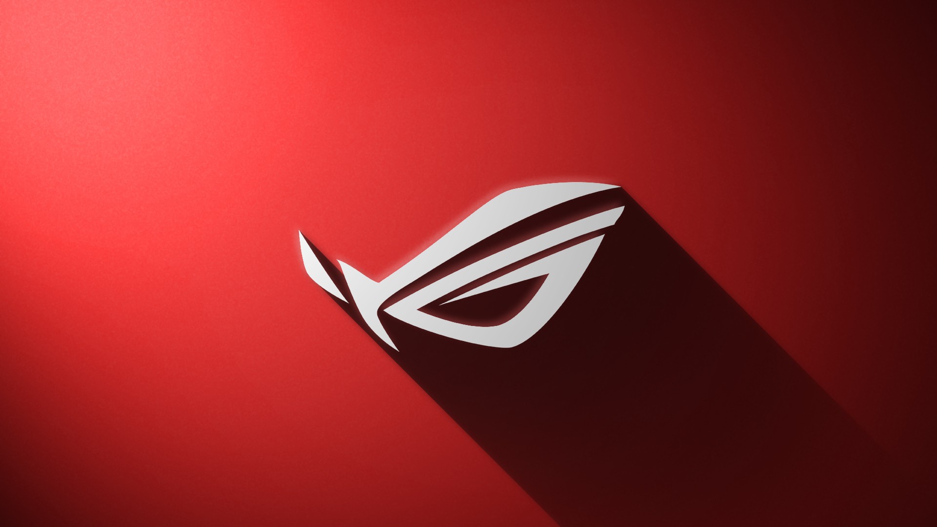 General 1920x1080 Republic of Gamers logo shadow hardware ASUS PC gaming red background simple background