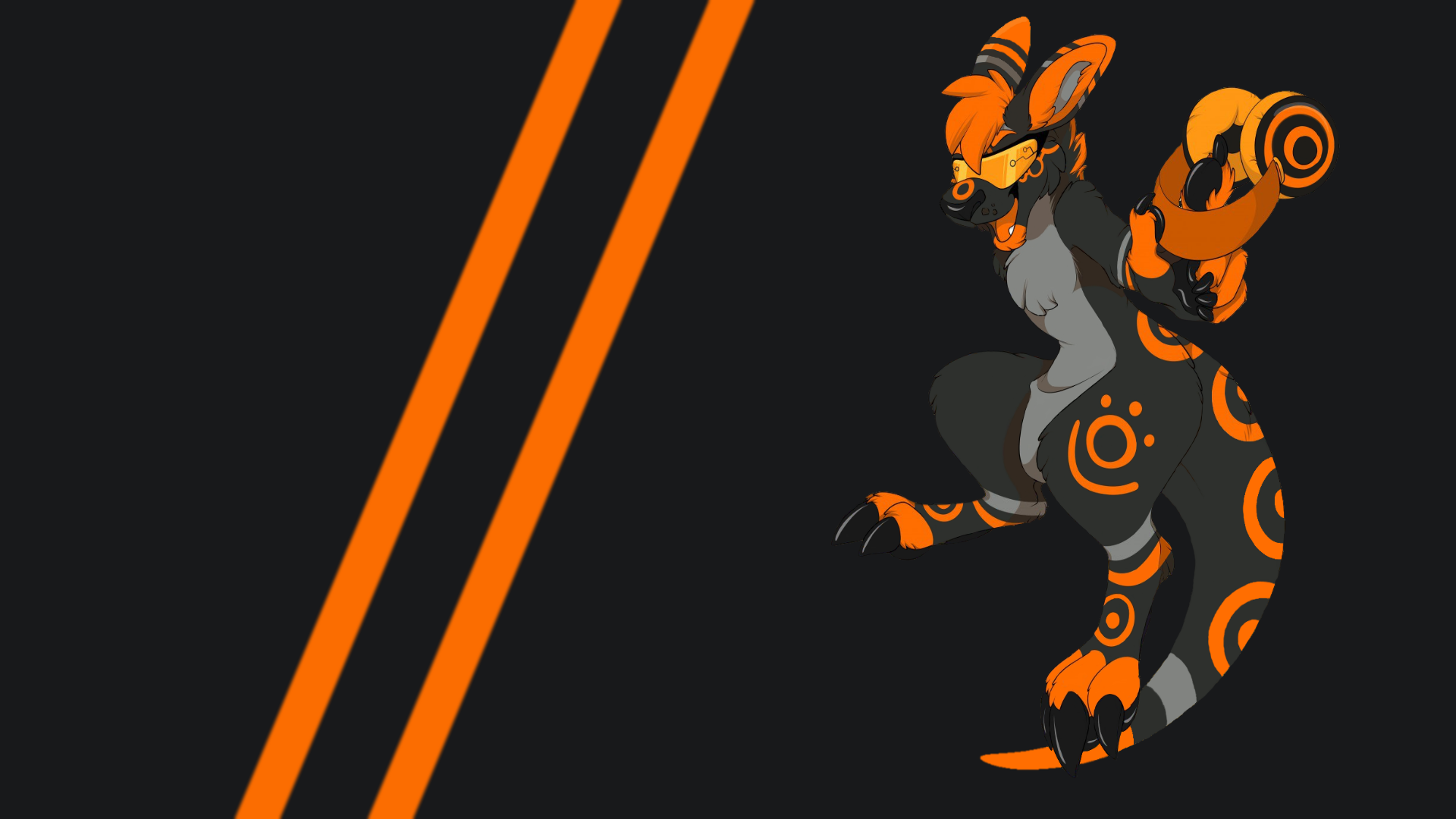 General 1920x1080 furry Anthro simple background black background