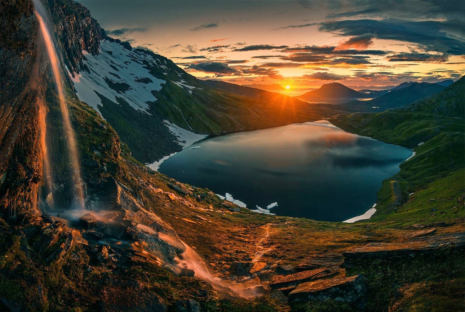 General 1500x1006 nature photography landscape waterfall lake mountains snow clouds sky Norway sunrise hiking Max Rive Greenland