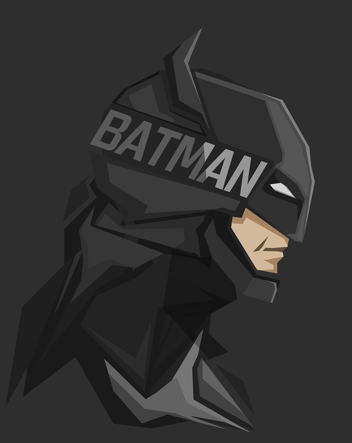 General 1200x1510 Bosslogic Batman artwork dark gray profile superhero