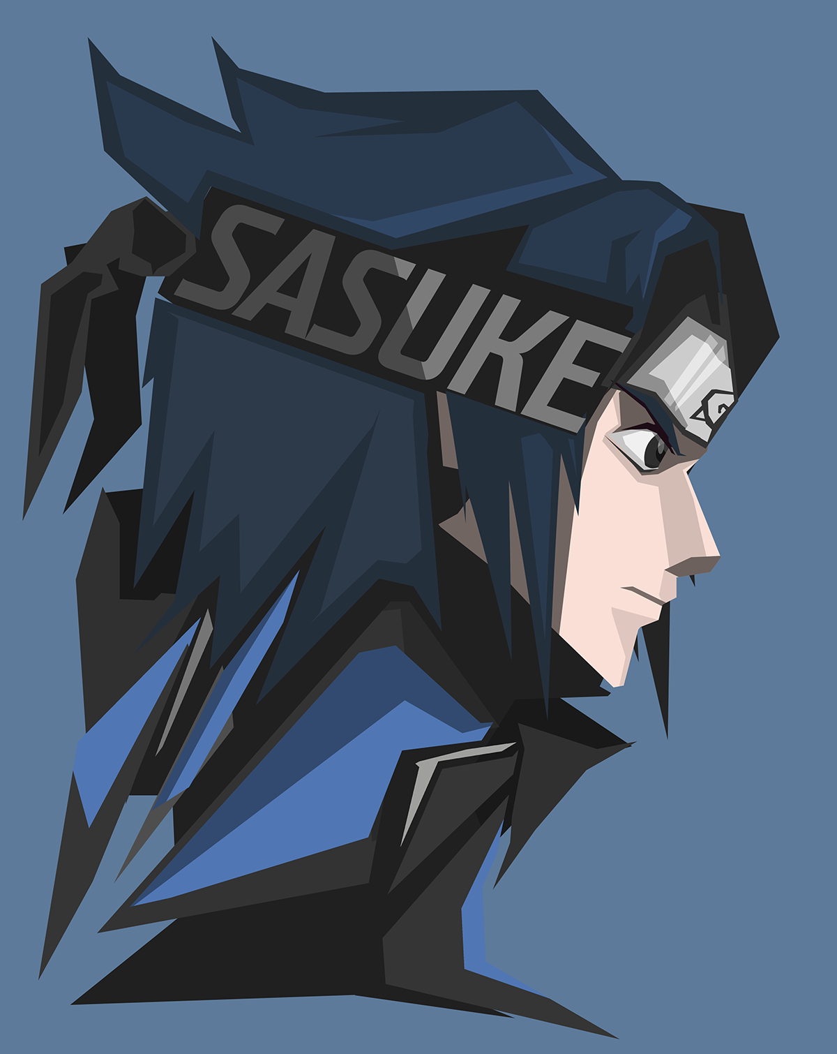 General 1200x1510 simple background blue background Bosslogic profile Uchiha Sasuke anime boys