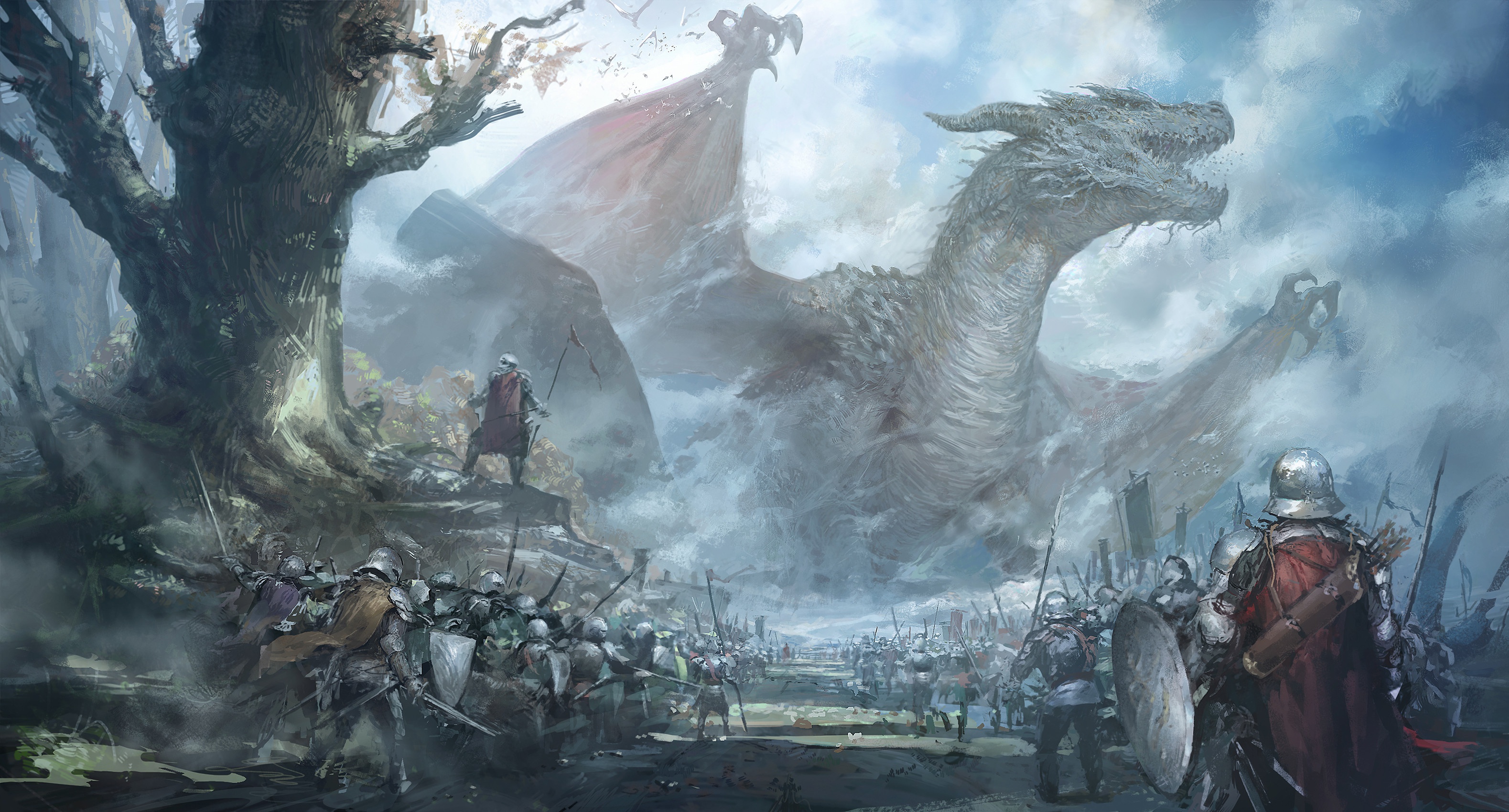 General 3158x1700 artwork fantasy art dragon creature digital art