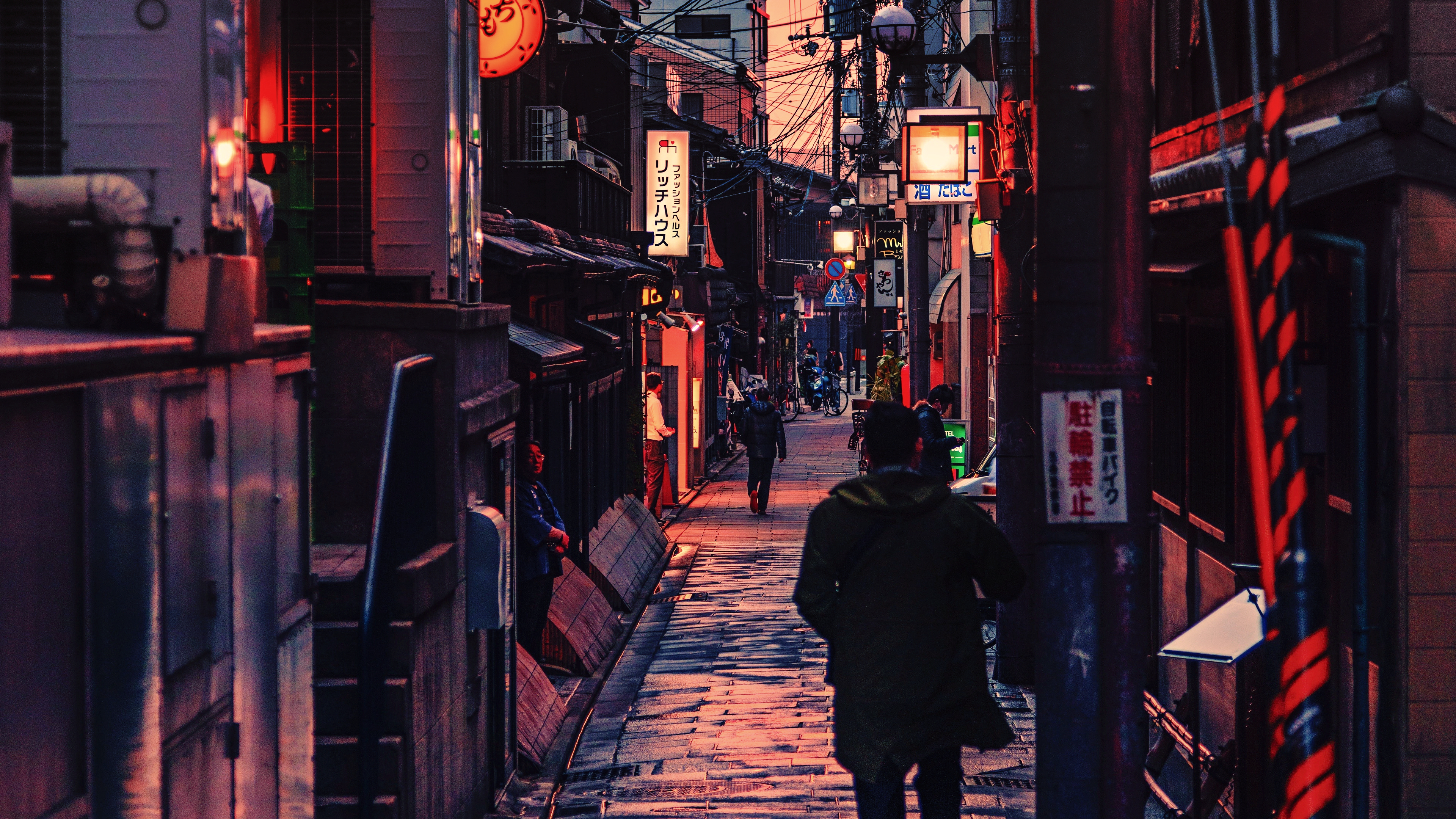 People 3840x2160 cityscape city architecture street urban photography road sunset Japan