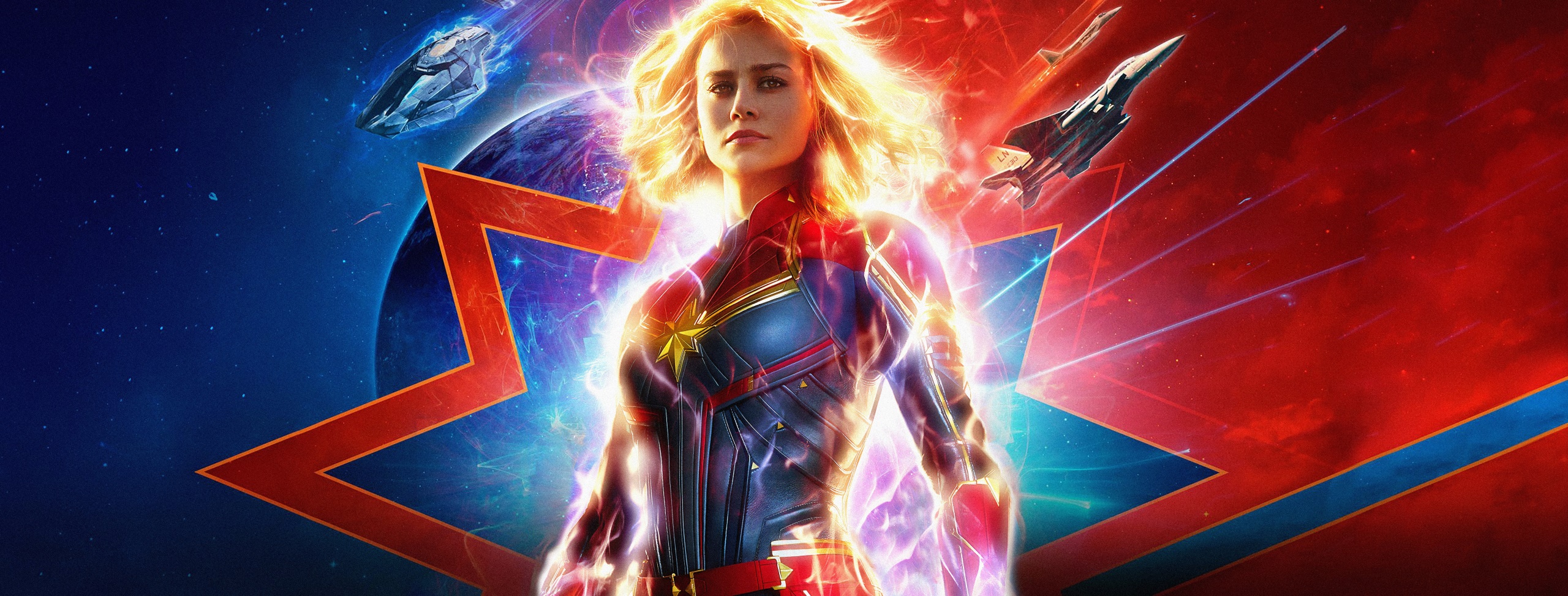People 2560x974 Brie Larson movies superheroines fantasy girl Marvel Cinematic Universe Captain Marvel women