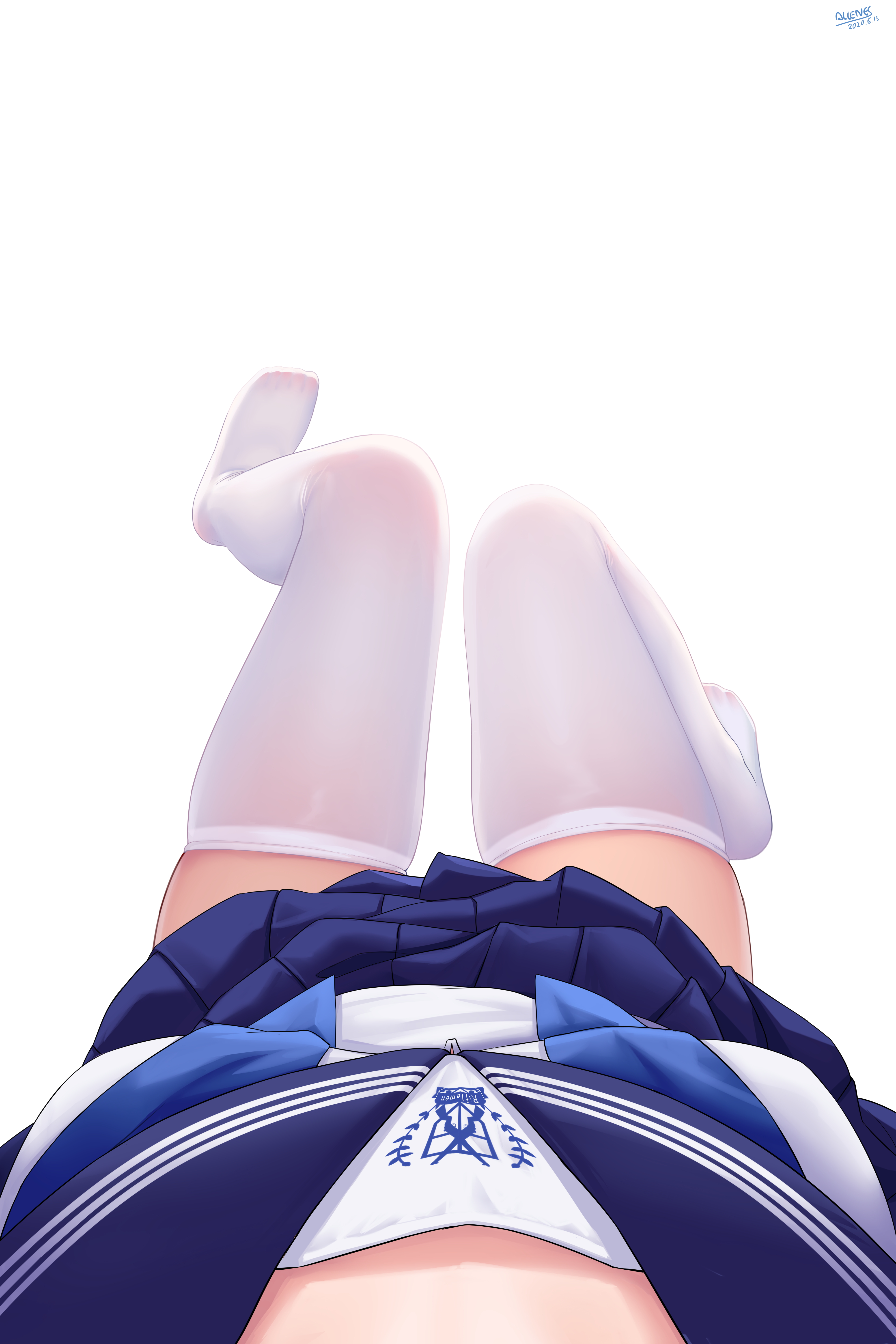 Anime 4000x6000 anime girls digital art artwork 2D anime portrait display vertical zettai ryouiki stockings thigh-highs school uniform POV Allenes