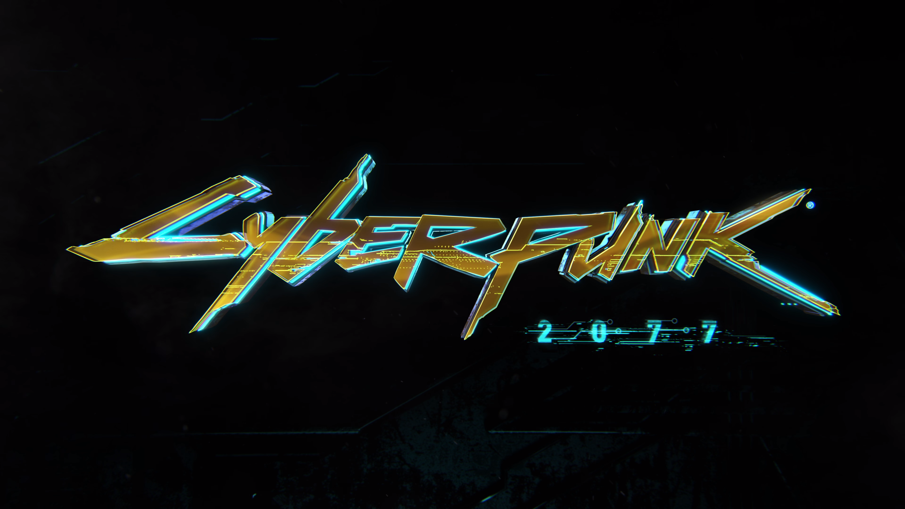 General 3840x2160 Cyberpunk 2077 cyberpunk typography video games logo CD Projekt RED PC gaming