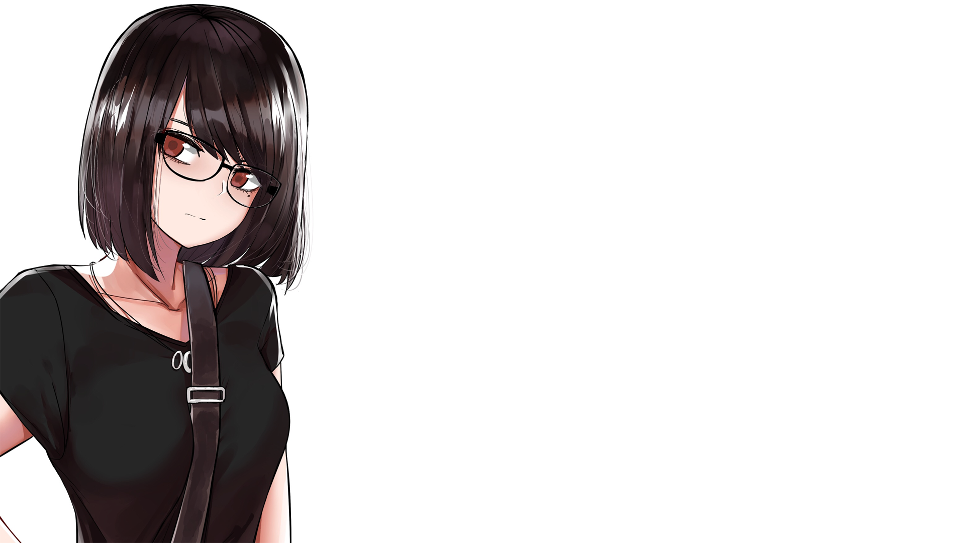 glasses Anime and girl with black hair