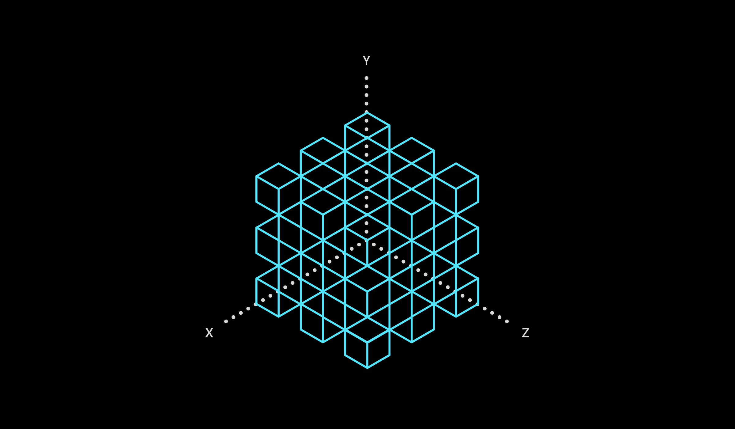 General 2400x1400 black background minimalism digital art mathematics science diamonds cube CGI cyan 3D Blocks abstract 3D Abstract simple background