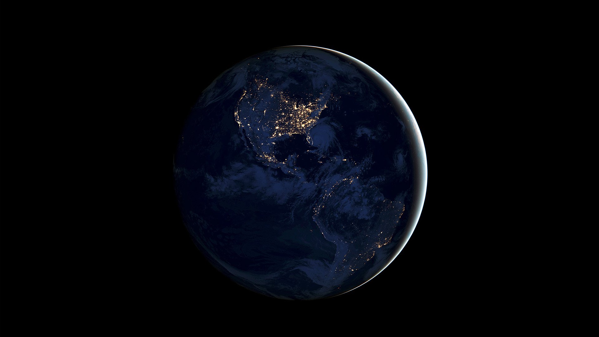 General 1920x1080 Earth space planet North America South America night