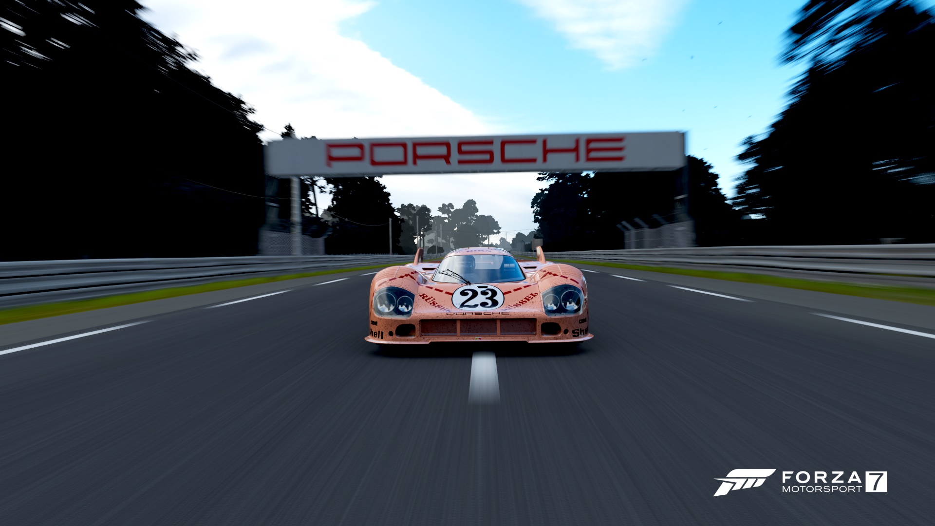 General 1920x1080 Forza Porsche Forza Motorsport 7 car race cars frontal view Turn 10 Studios pink cars vehicle video games racing