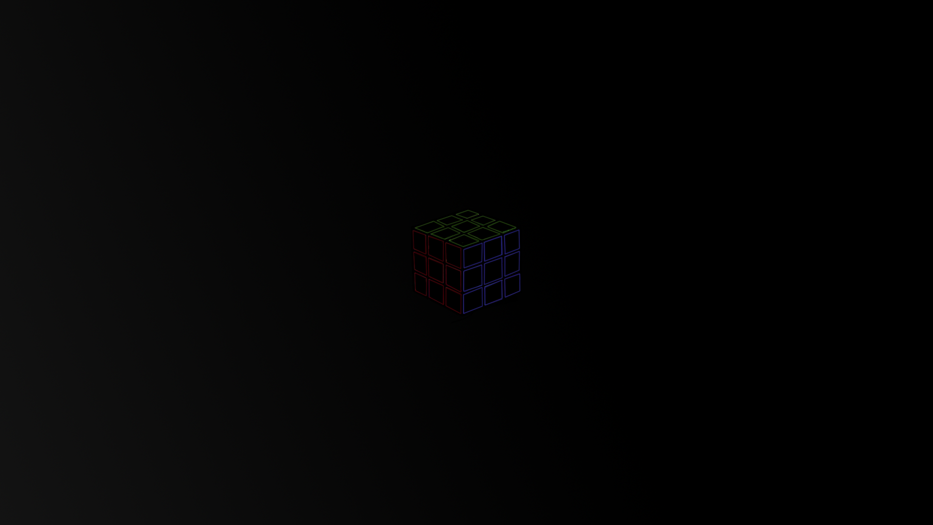 General 1920x1080 cube photoshopped minimalism black background CGI 3D Abstract 3D Blocks simple background Rubik's Cube