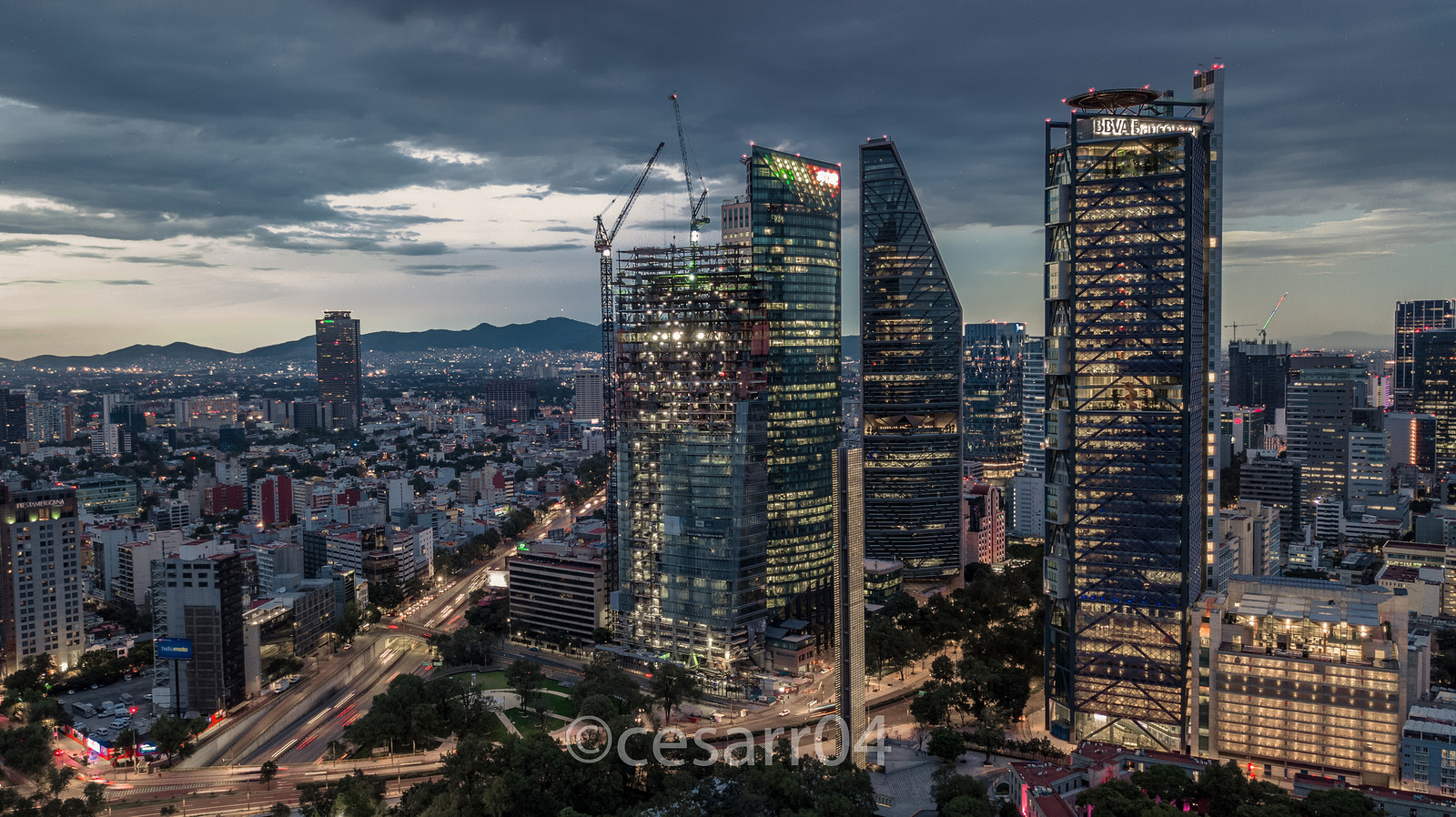 General 1600x898 Mexico City Mexico city cityscape street city lights