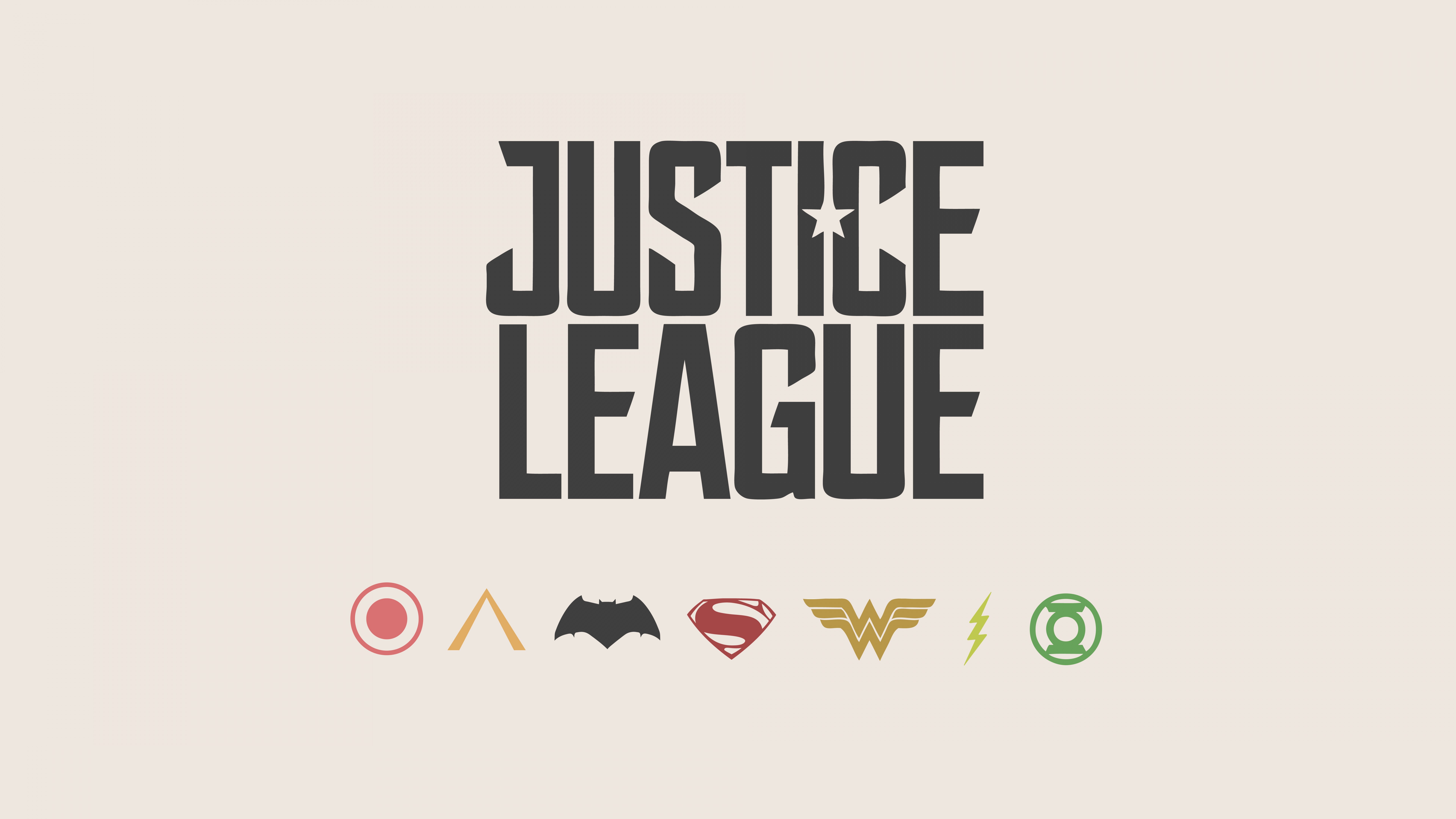 General 7680x4320 Justice League logo white background artwork DC Extended Universe movies simple background superhero DC Comics