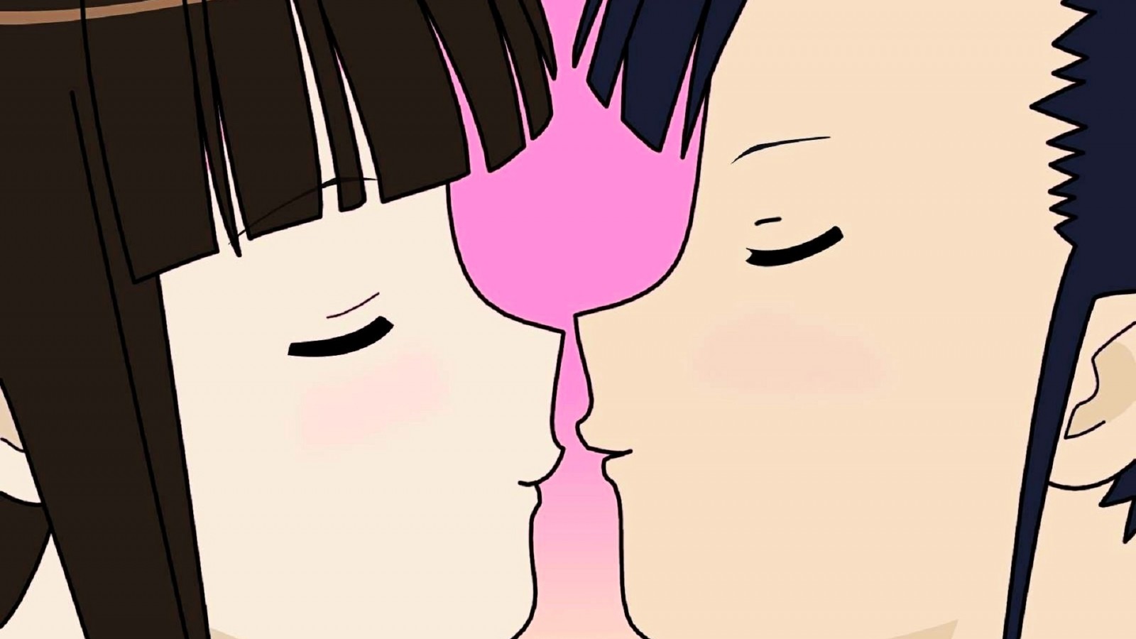 Anime 1600x900 kissing Mahou Sensei Negima Sakurazaki Setsuna Konoe Konoka