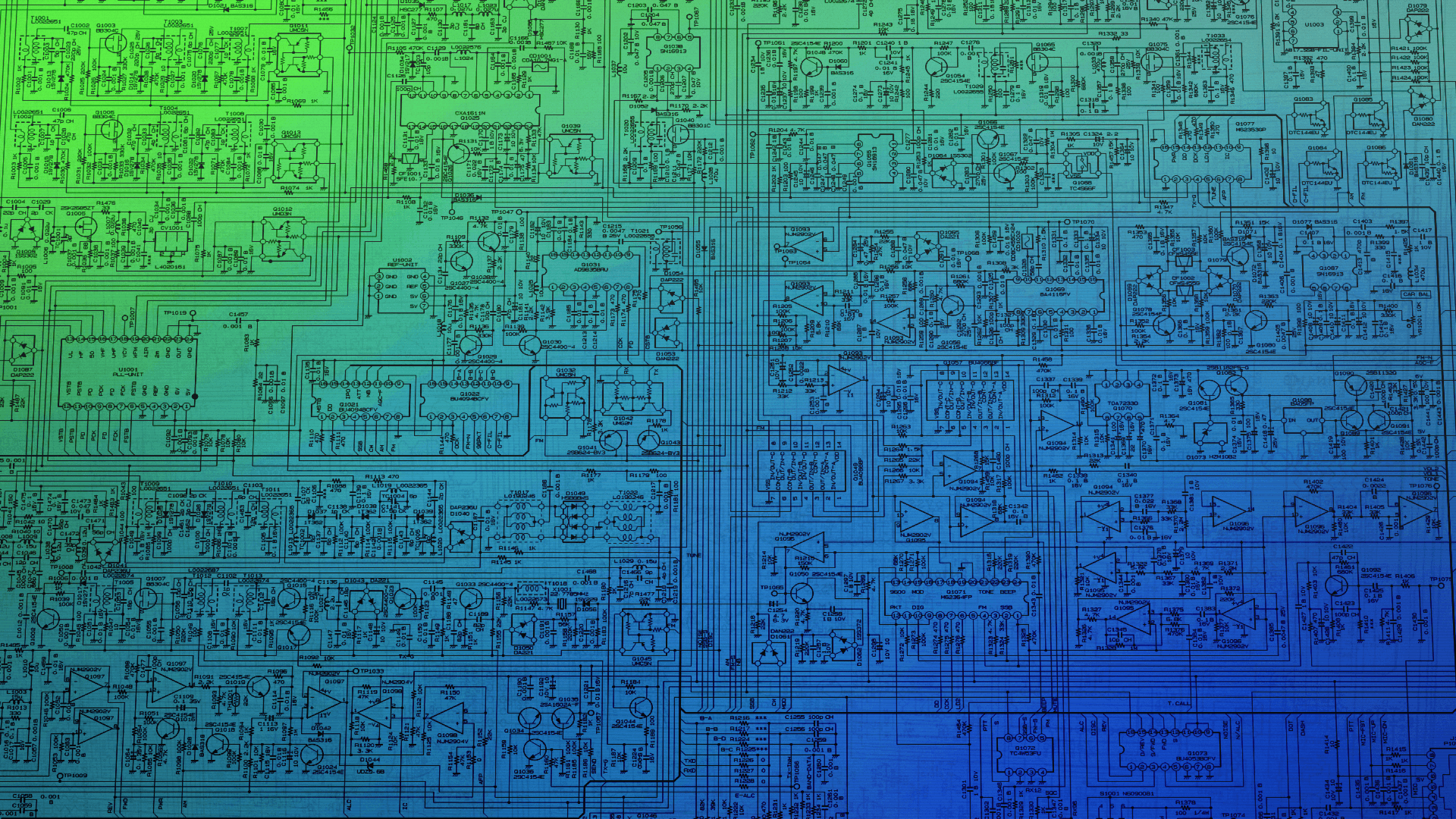 General 1920x1080 map CPU chips circuits schematic electronics blue