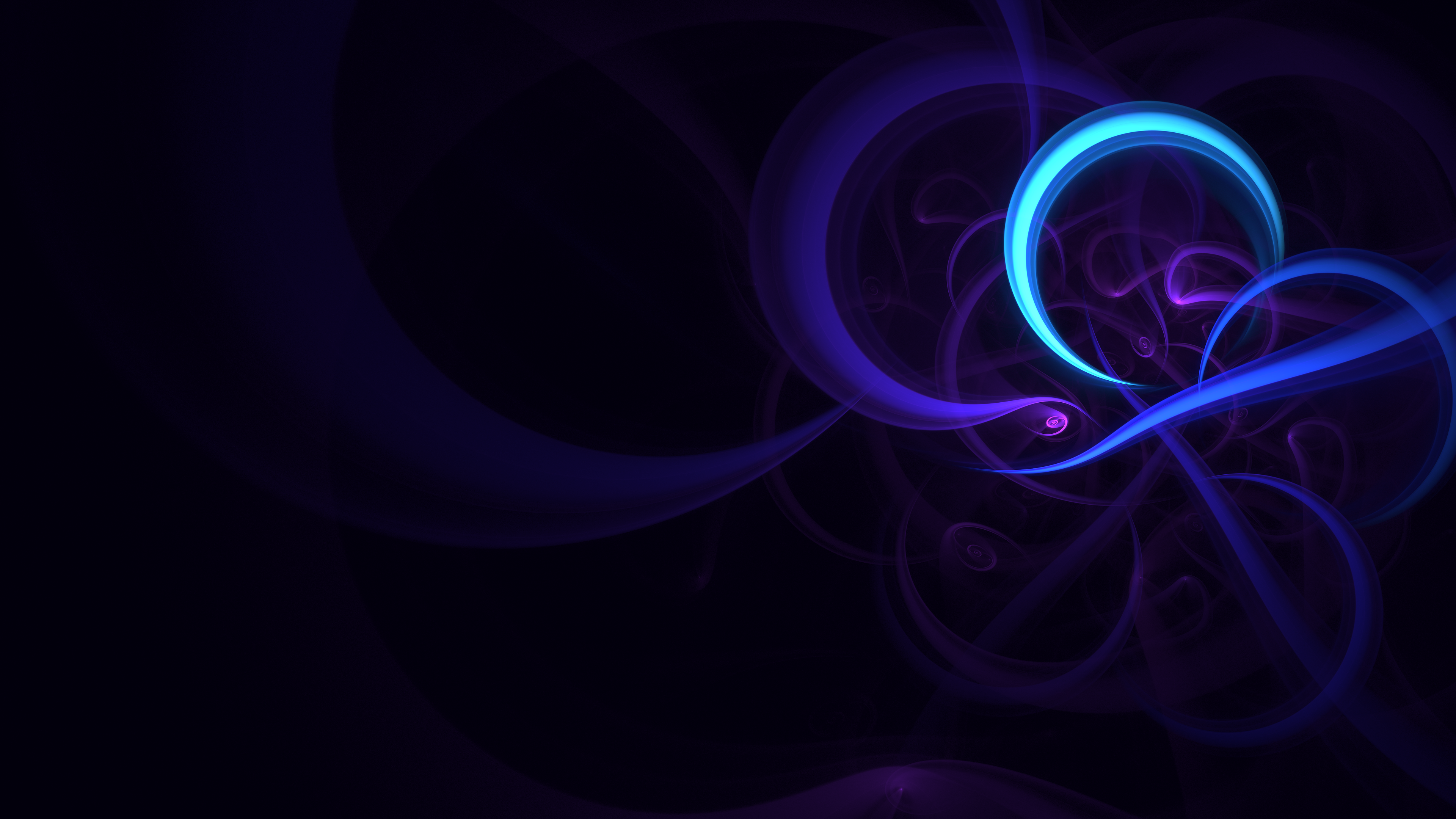 General 3840x2160 fractal abstract fractal flame purple background digital art dark blue