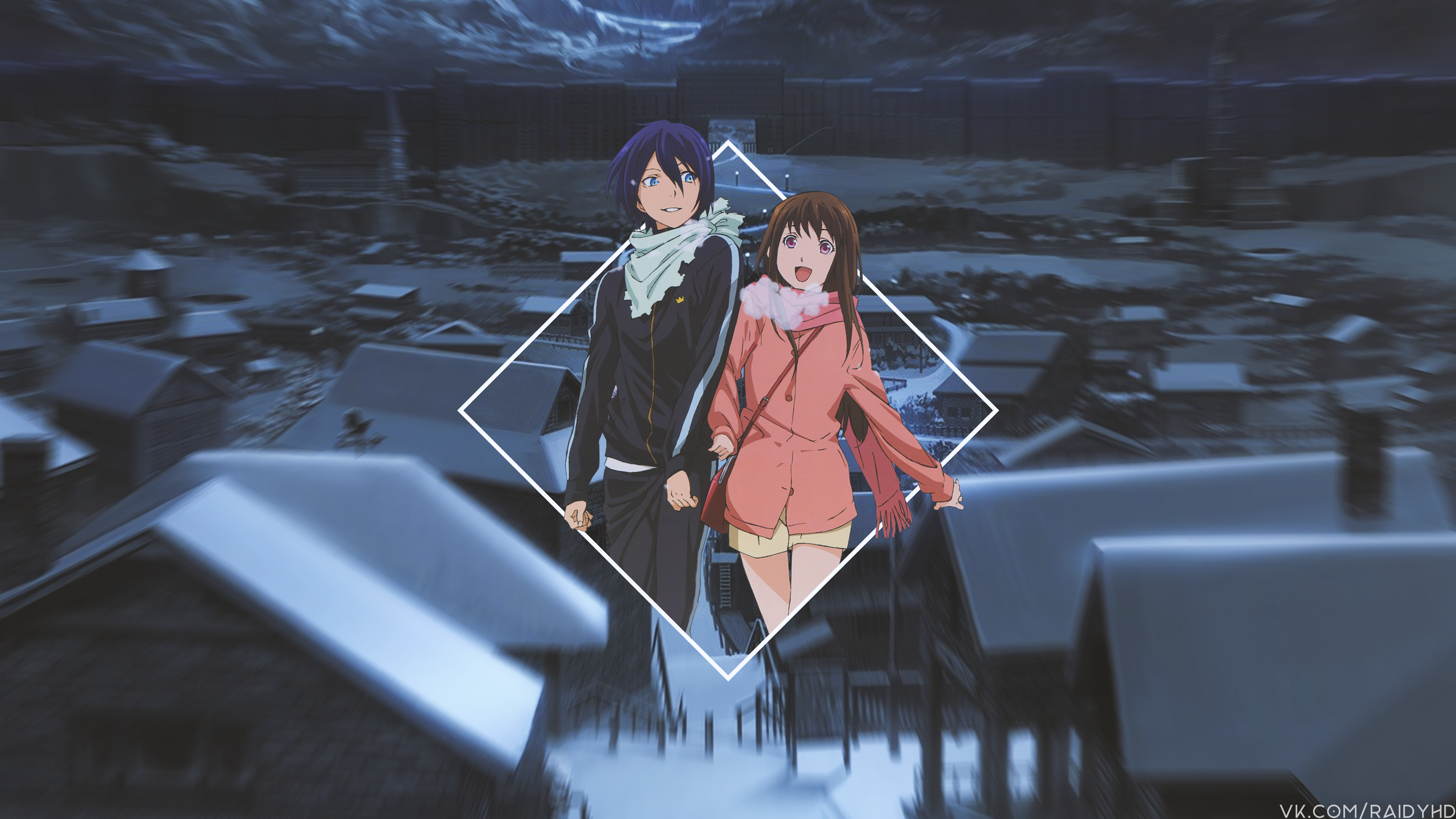 Anime 3840x2160 anime girls picture-in-picture anime anime boys Noragami Yukine (Noragami) Yato (Noragami)