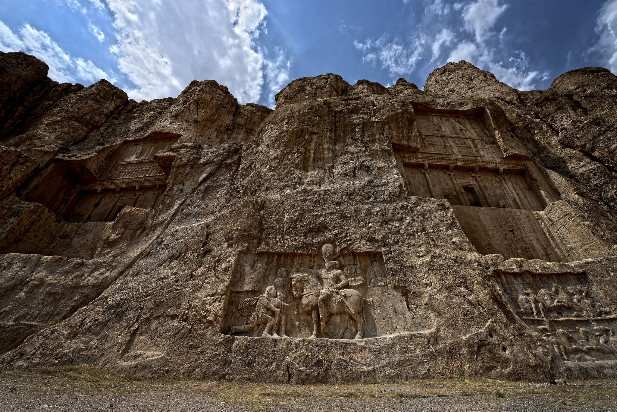 General 2048x1367 Iran history rocks outdoors landmark Asia Naqsh-e Rostam king Shapur I Emperor Valerian