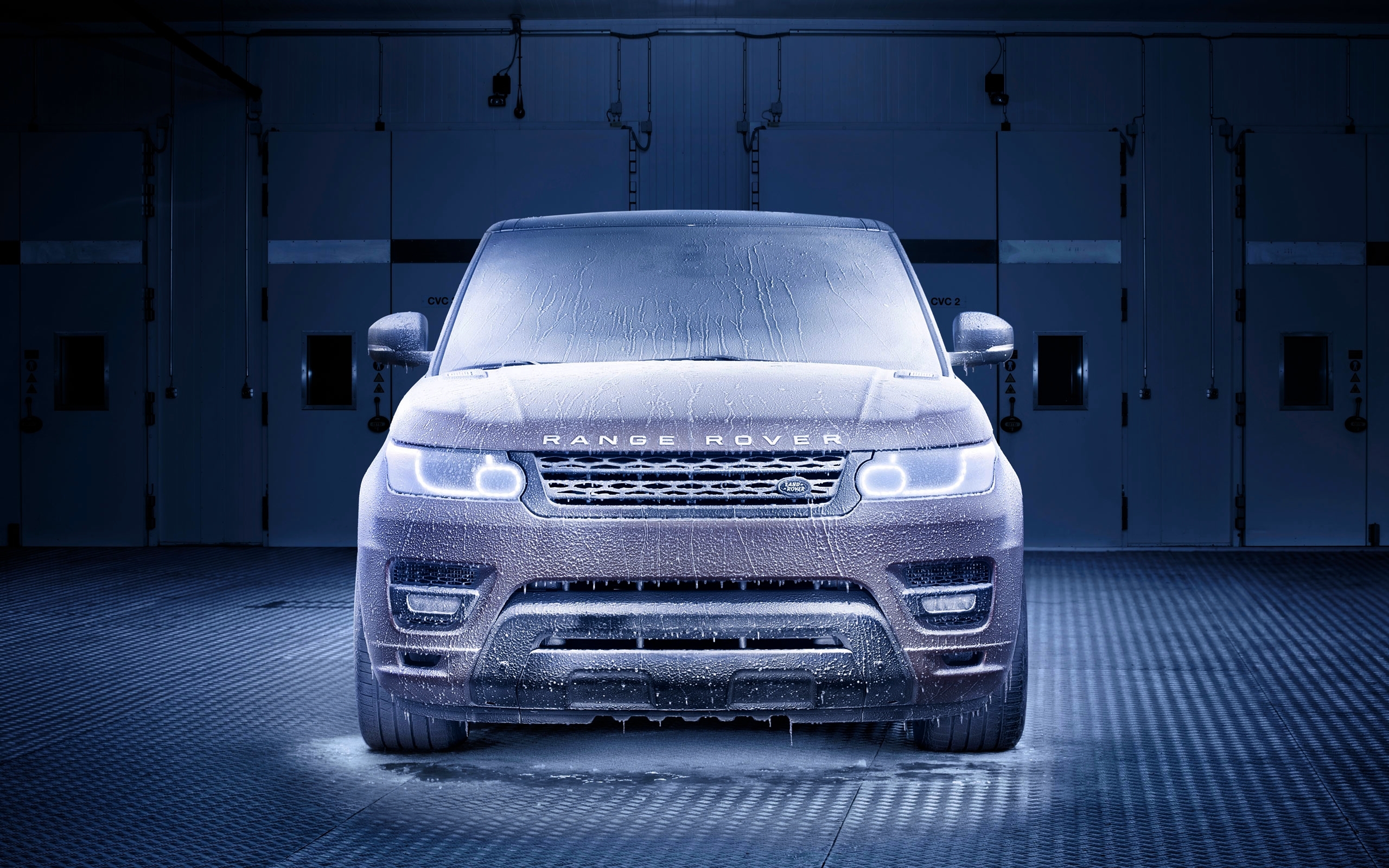 General 2560x1600 car ice vehicle Range Rover Sport Land Rover frontal view icicle British cars