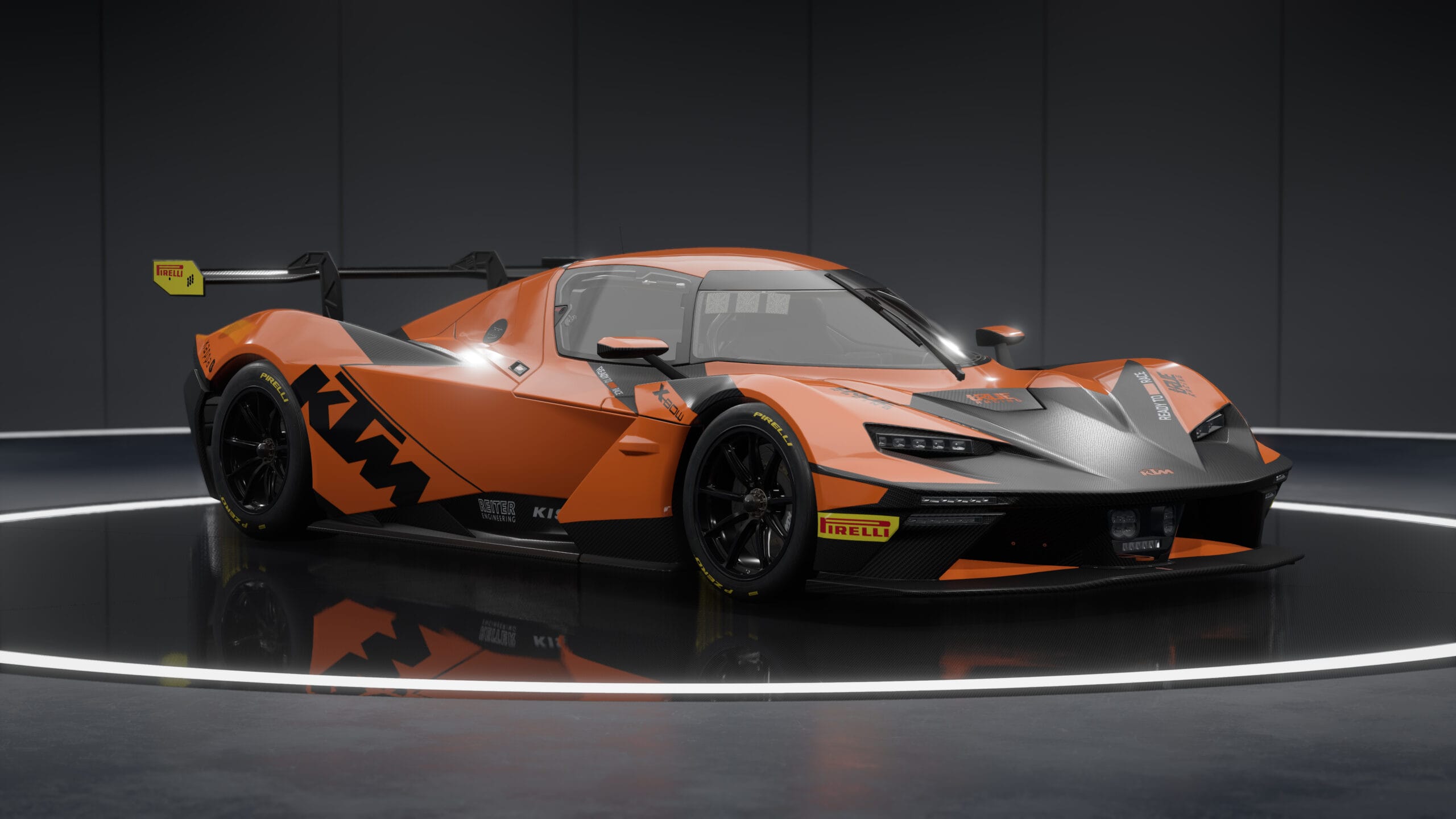 General 2560x1440 KTM X-Bow supercars Assetto Corsa Competizione video games British cars Kunos Simulazioni car 505 Games video game art vehicle video game car Assetto Corsa screen shot frontal view reflection headlights race cars CGI