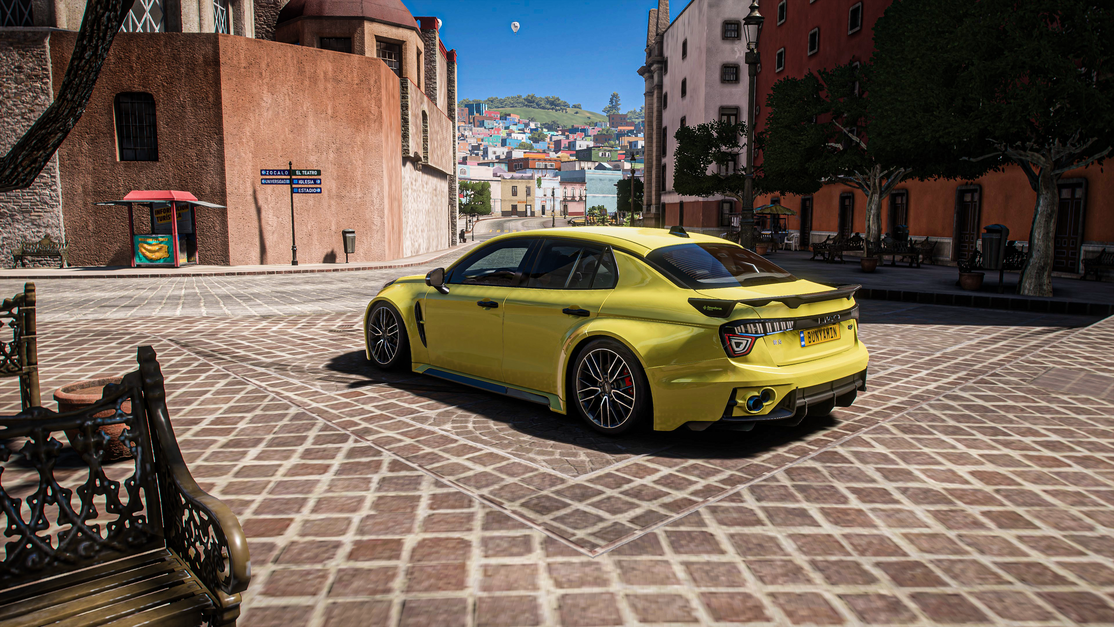 General 3840x2160 Forza Horizon 5 Forza Horizon Forza vehicle video games video game art car Lynk & Co yellow city drift drift cars race cars supercars CGI