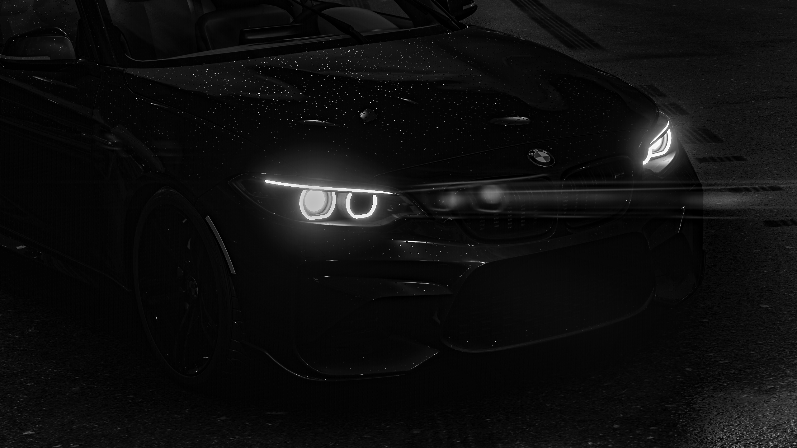 General 2560x1440 car dark BMW lights
