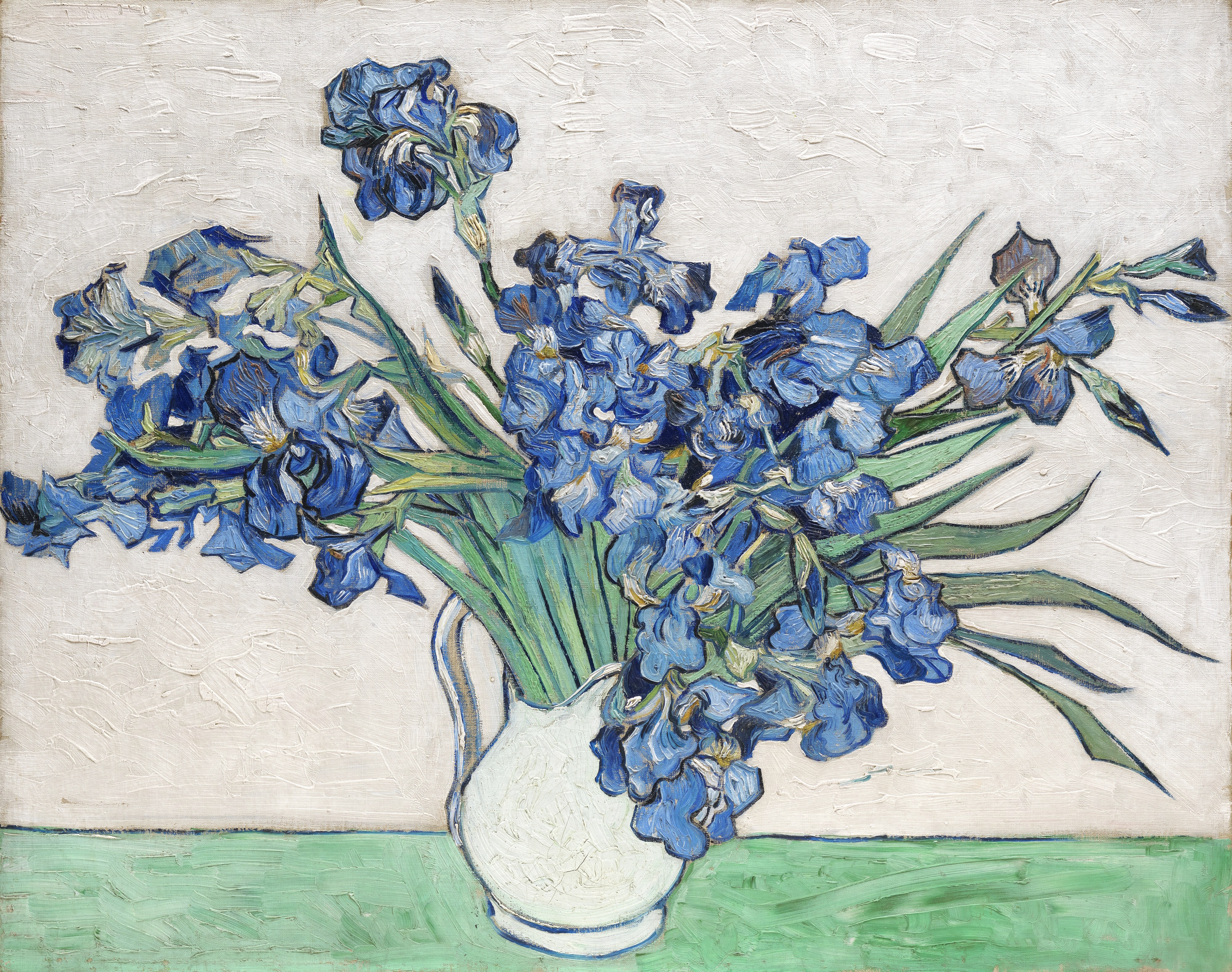 General 4000x3155 Vase with Irises Vincent van Gogh artwork painting