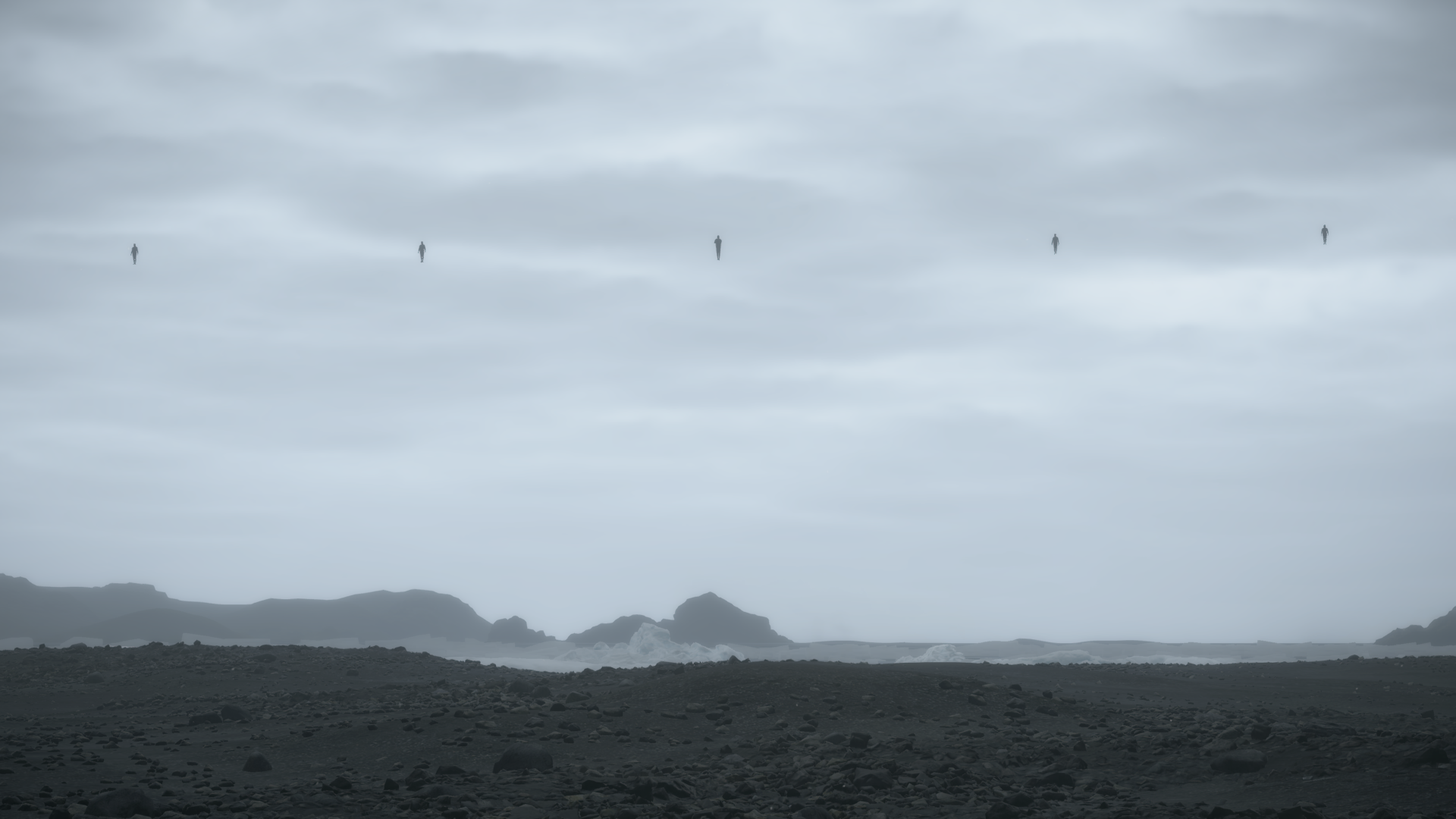 General 1920x1080 Kojima Productions Death Stranding video games beach mist iceberg rocks horizon