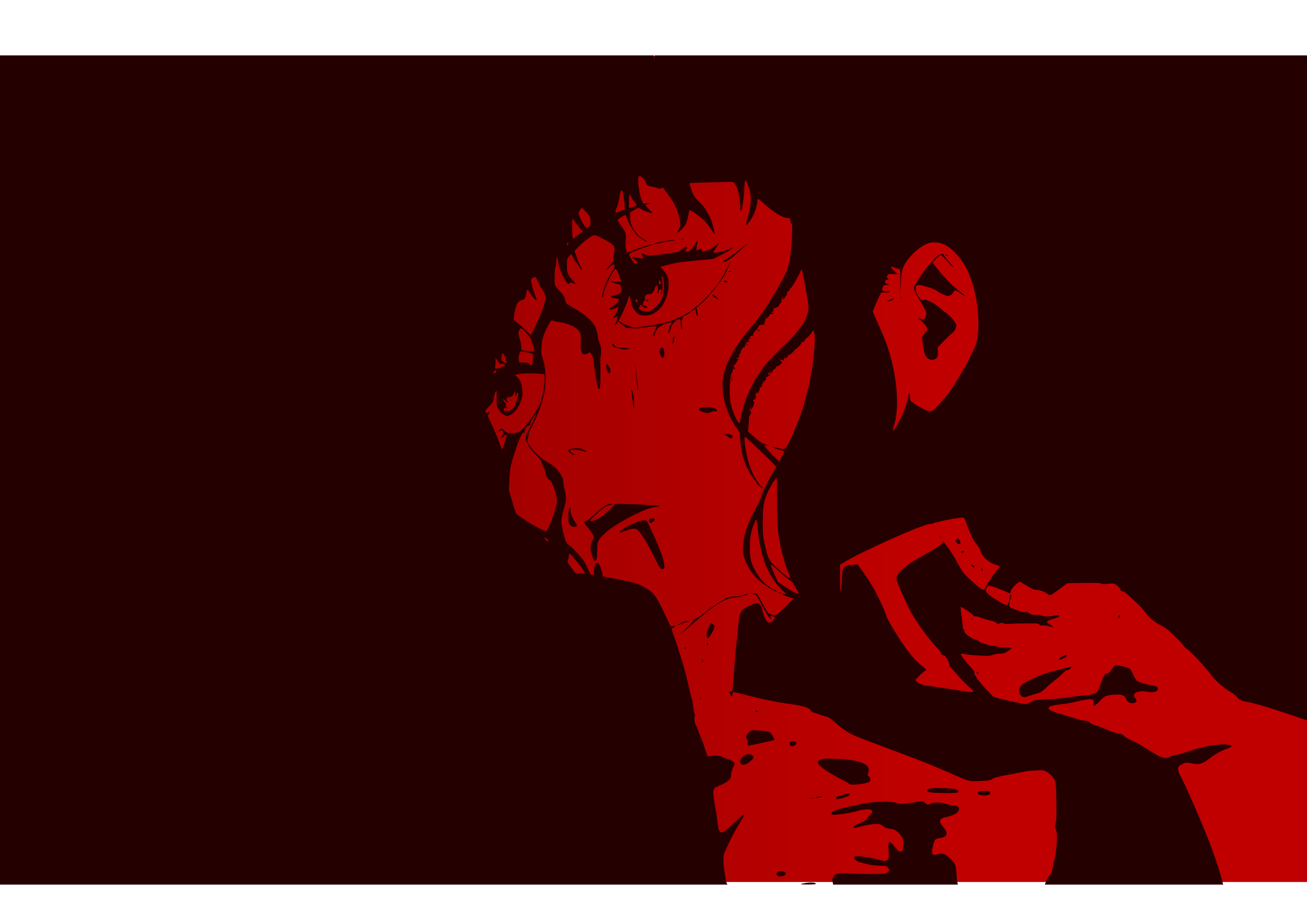 Anime 4057x2869 Makima (Chainsaw Man) Chainsaw Man anime girls death anime screenshot manga sketch minimalism blood simple background