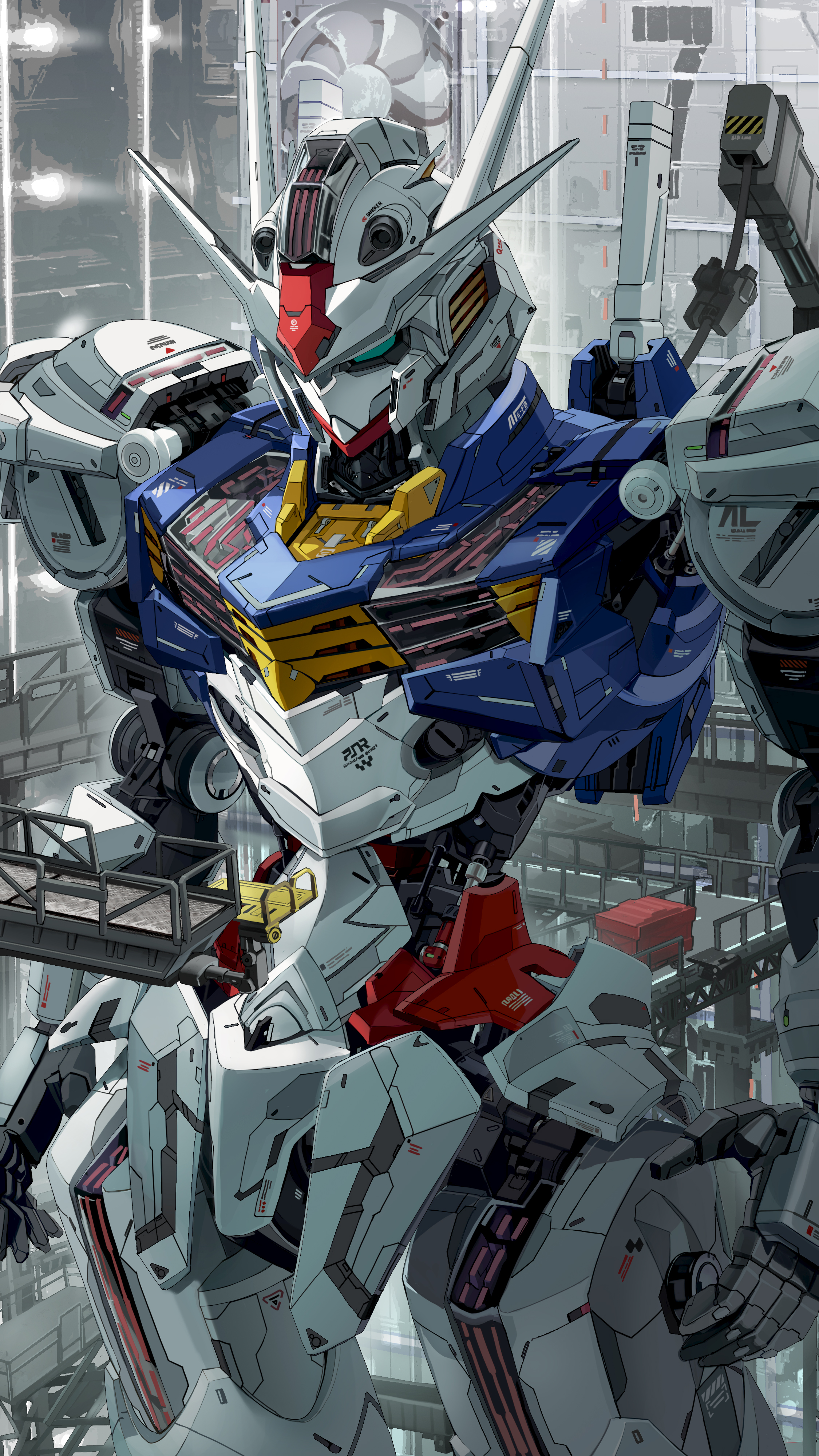 Anime 2250x4000 Mobile Suit Gundam THE WITCH FROM MERCURY anime Gundam Aerial Gundam artwork mechs
