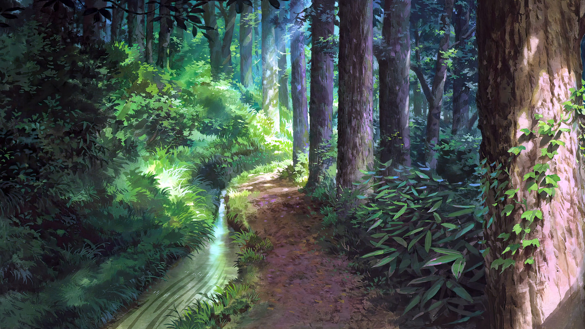 Anime 1920x1080 The Wind Rises animated movies film stills anime animation Studio Ghibli Hayao Miyazaki forest trees plants leaves nature