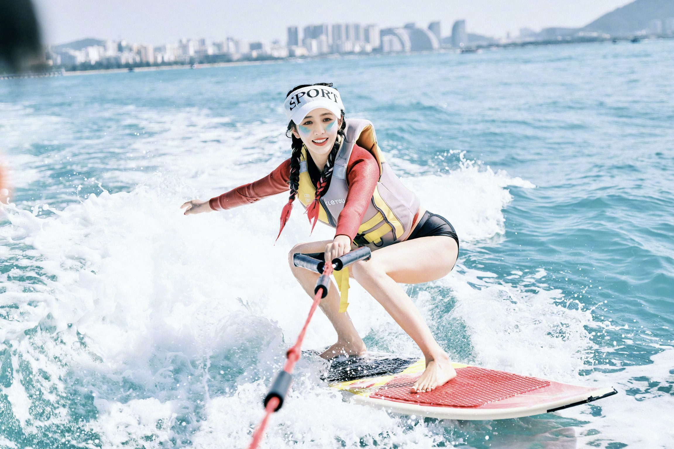 People 2304x1534 Asia women celebrity actress Liya Tong Asian wakeboarding