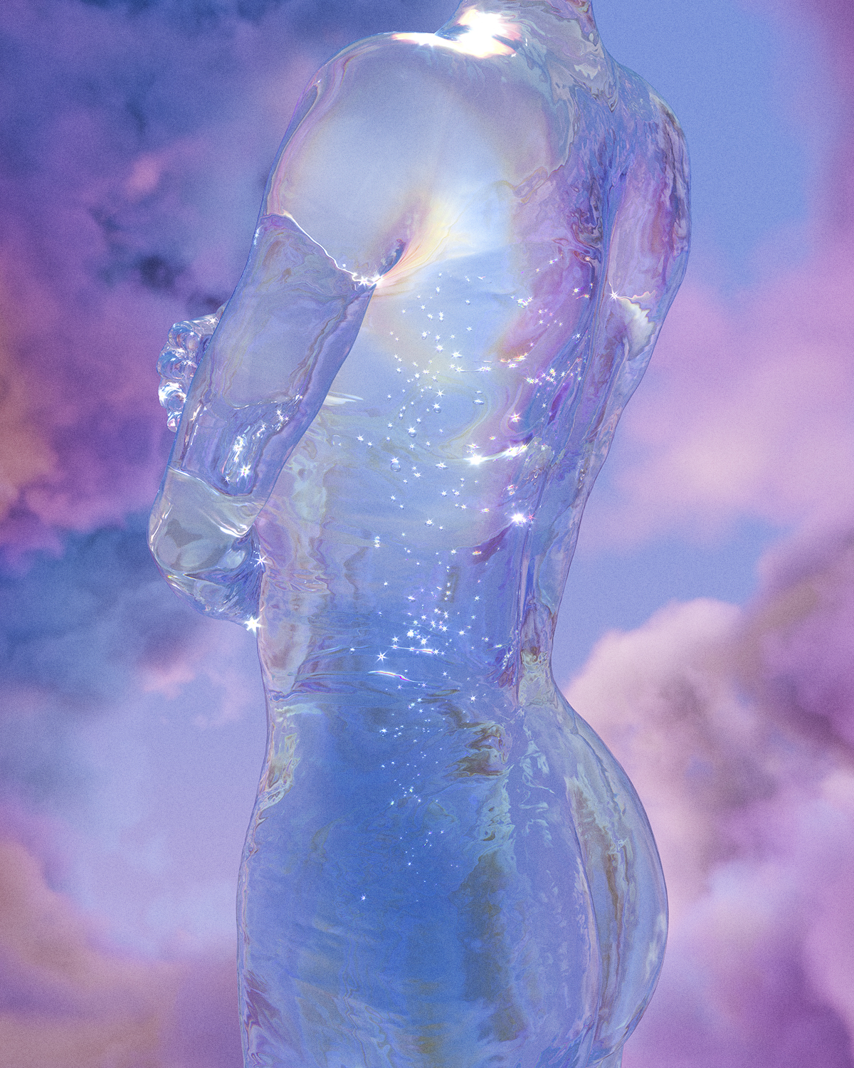 General 1200x1500 Hayden Clay Williams clouds 3D Abstract women portrait display water CGI